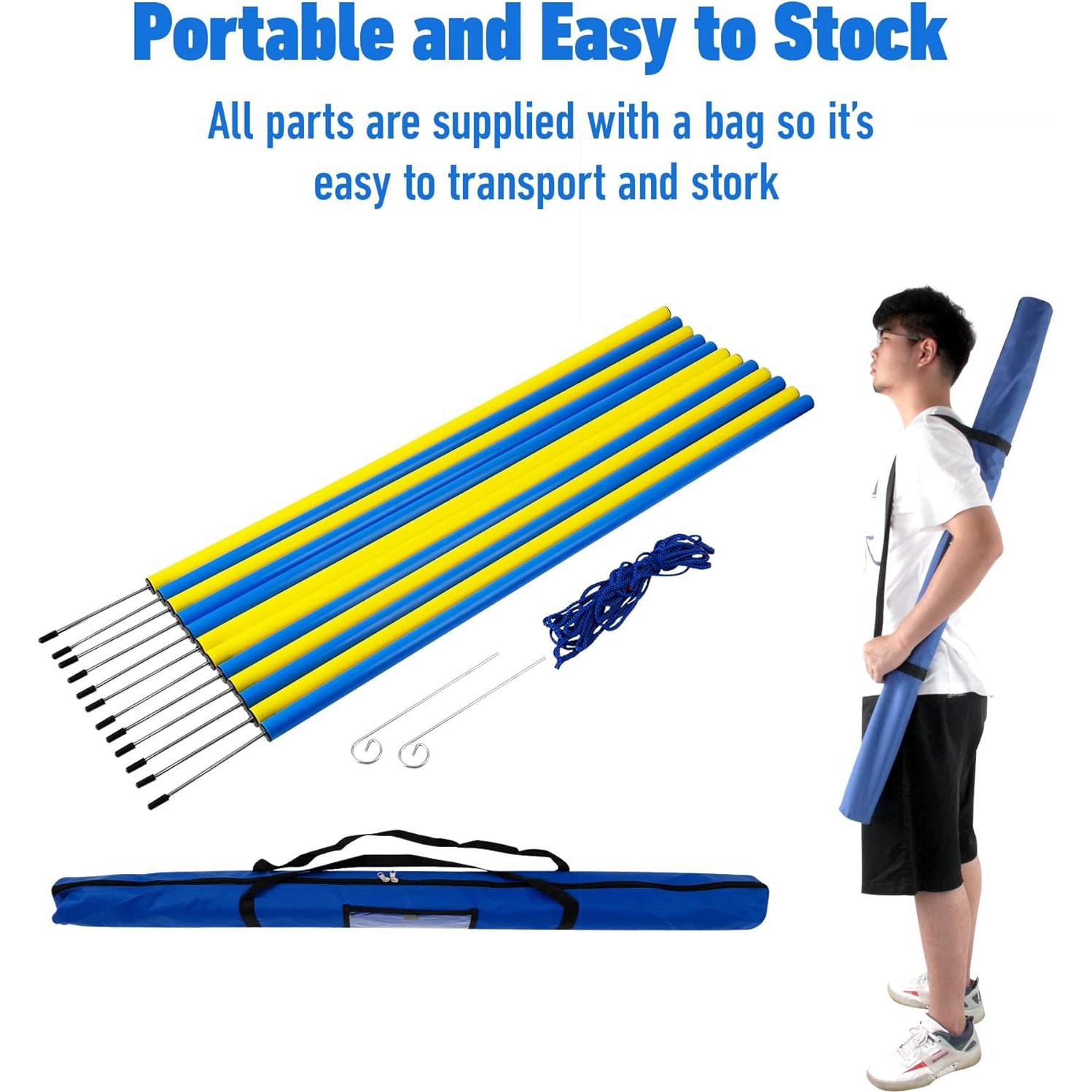 Equipo de Agilidad para Perros Pet Prime 12 Postes Tejer 115.8cm