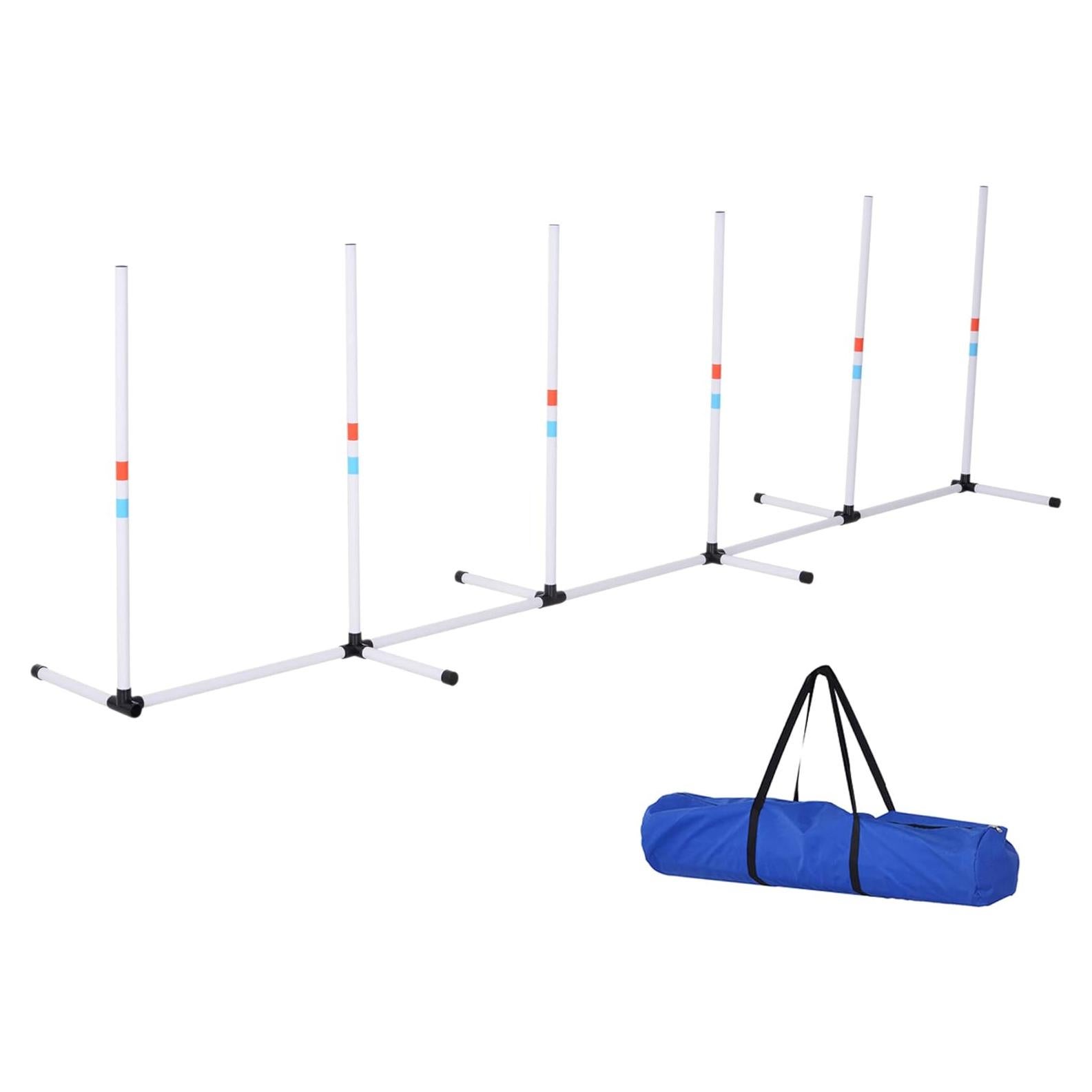 Conjunto de Obstáculos de Agilidad PawHut para Perros Ajustable