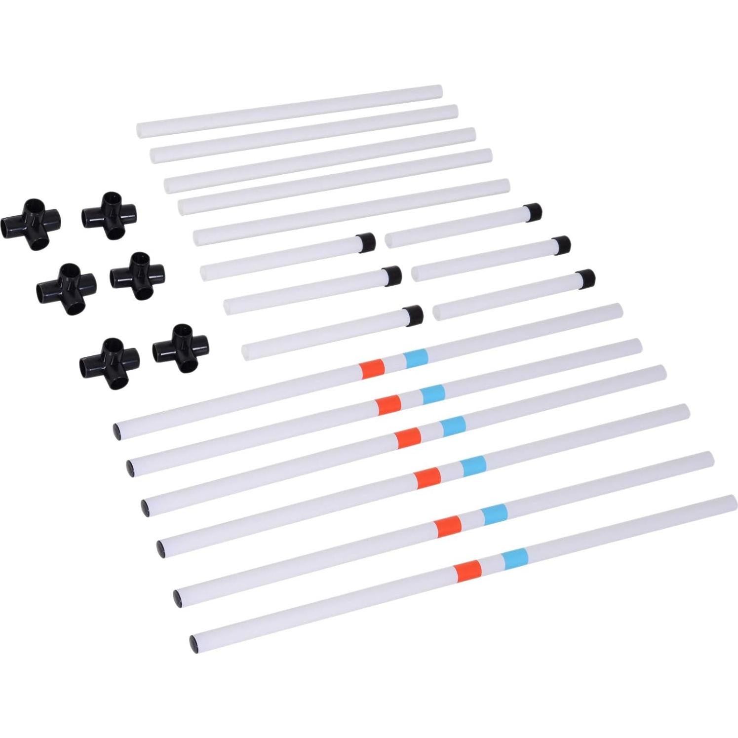 Conjunto de Obstáculos de Agilidad PawHut para Perros Ajustable