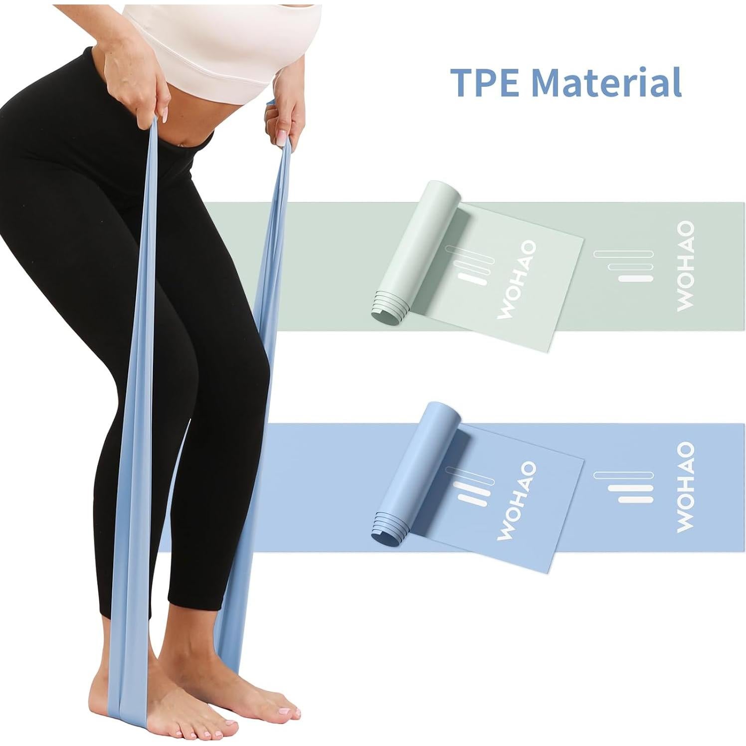 Juego de Bandas de Resistencia WOHAO - 2 Niveles para Fitness