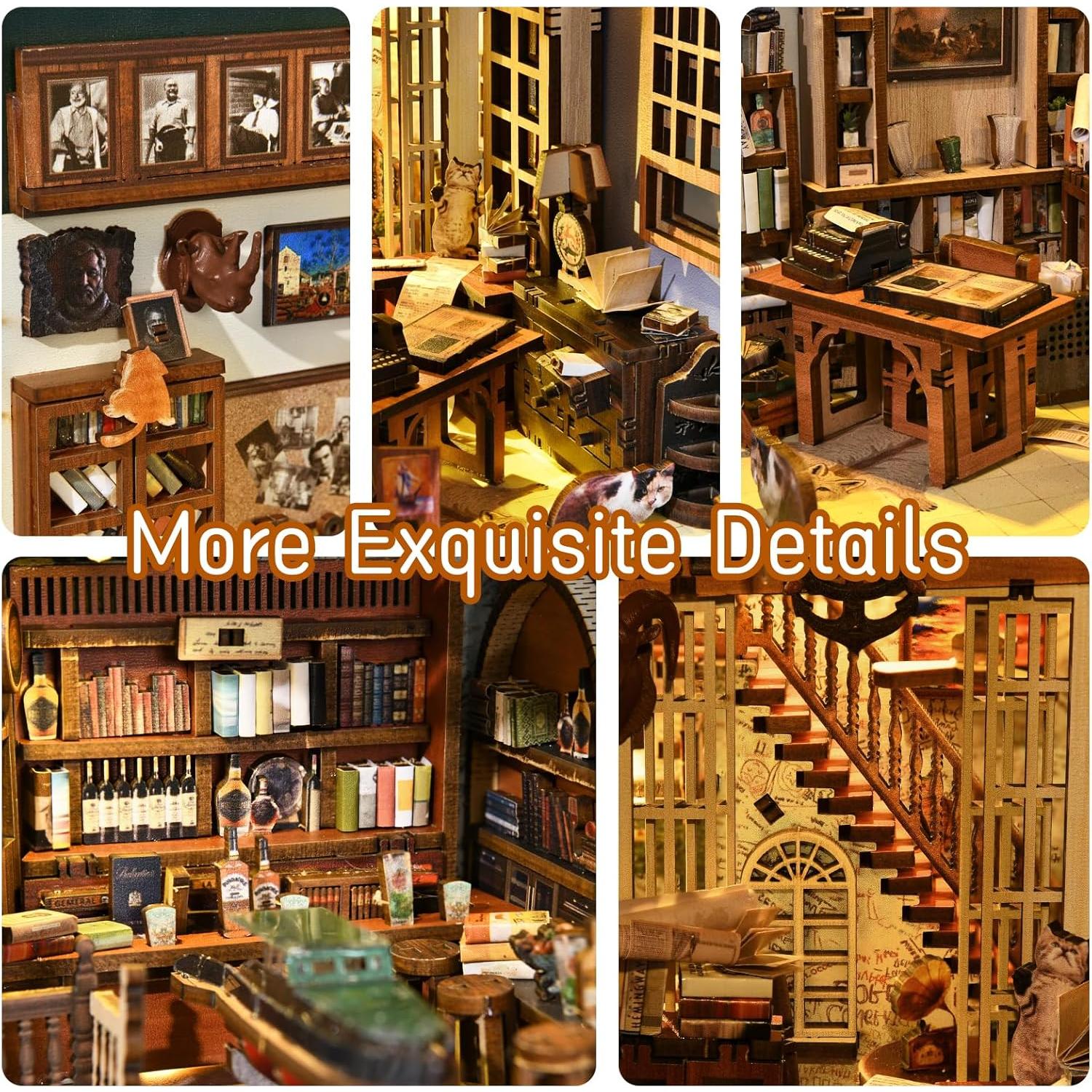 Kit Rincón de Libros MiniCity Casa de Hemingway 3D LED