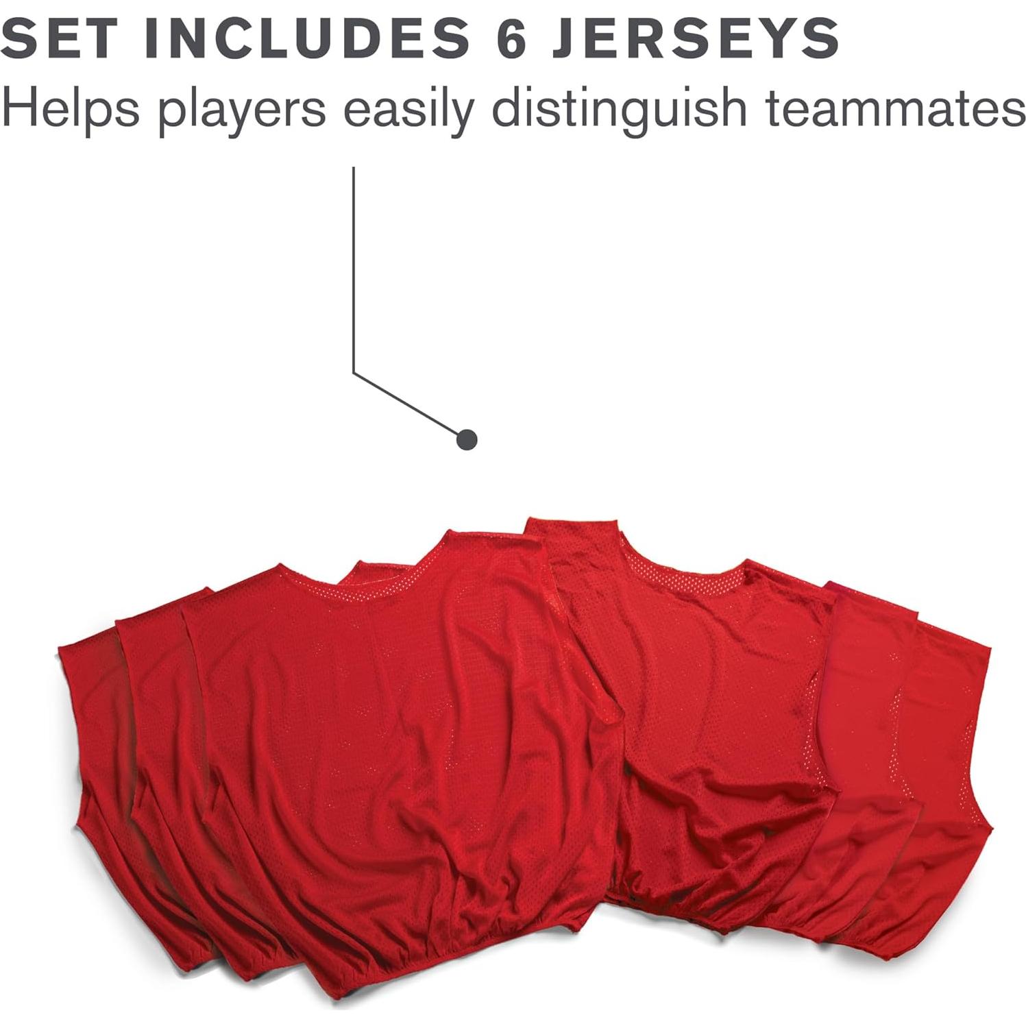 Paquete de 6 camisetas de práctica SKLZ - Malla transpirable para deportes