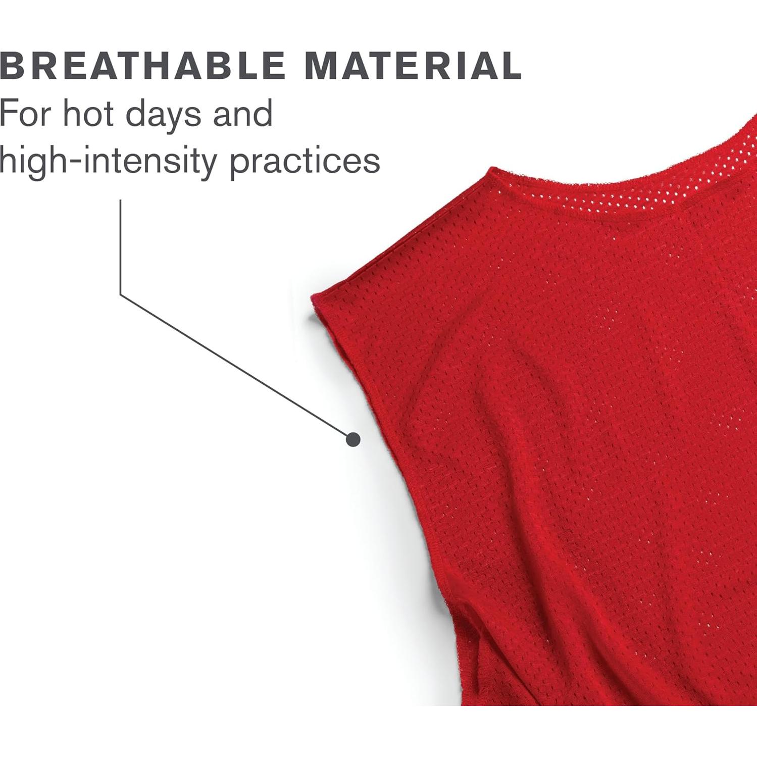 Paquete de 6 camisetas de práctica SKLZ - Malla transpirable para deportes