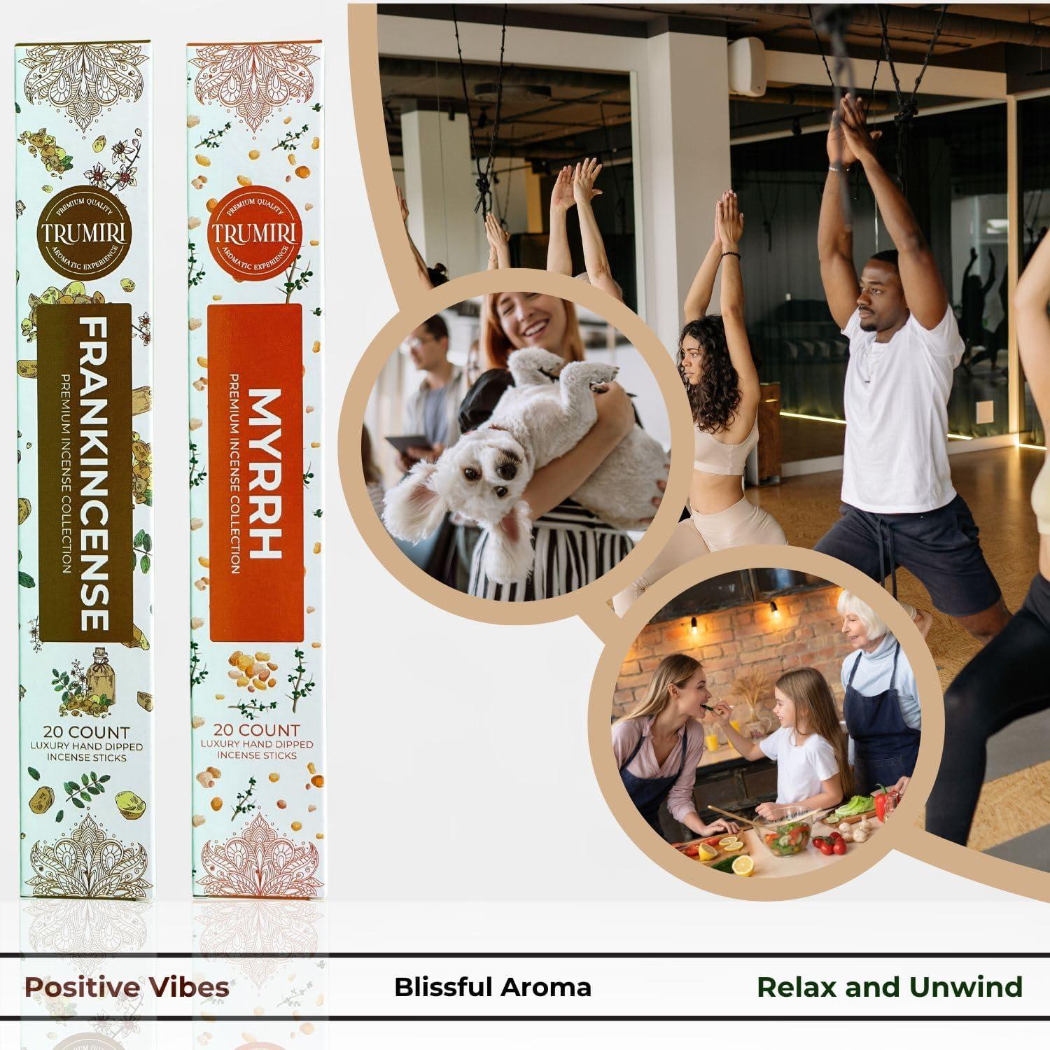 Varitas de Incienso TRUMIRI - 40 Piezas Incienso y Mirra