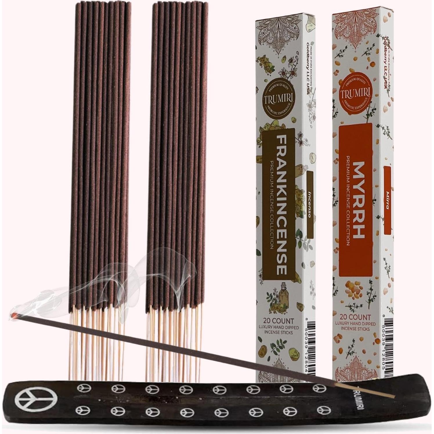 Varitas de Incienso TRUMIRI - 40 Piezas Incienso y Mirra