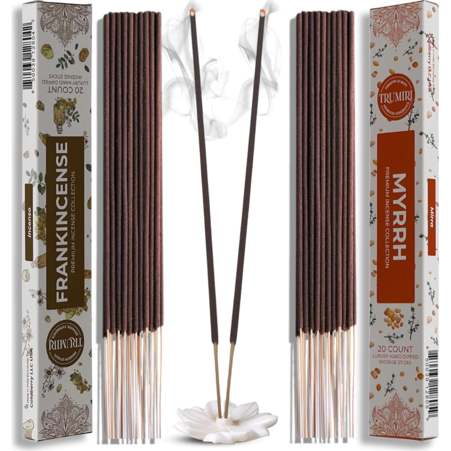 Varitas de Incienso TRUMIRI - 40 Piezas Incienso y Mirra