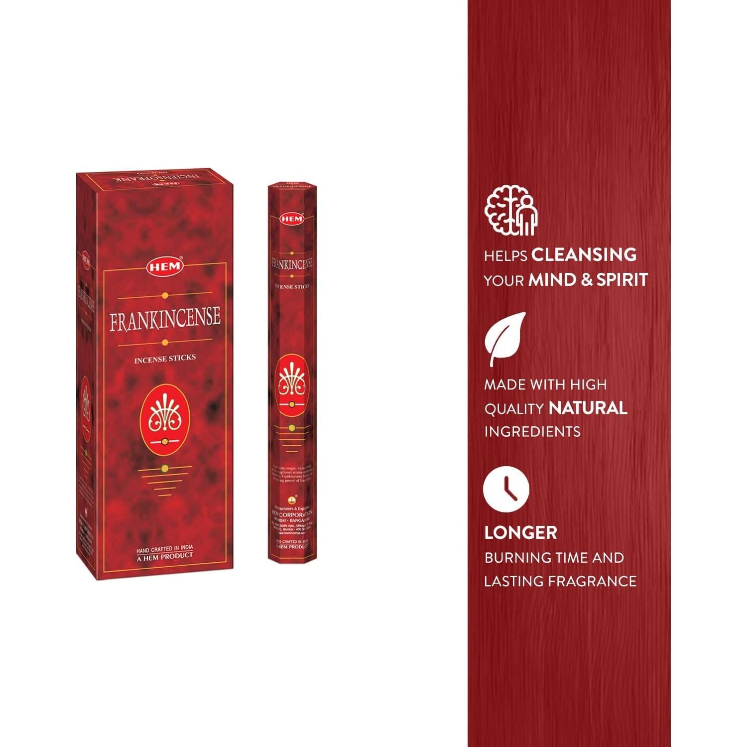 Incienso HEM 6 Paquetes de 20 Varitas Aromáticas