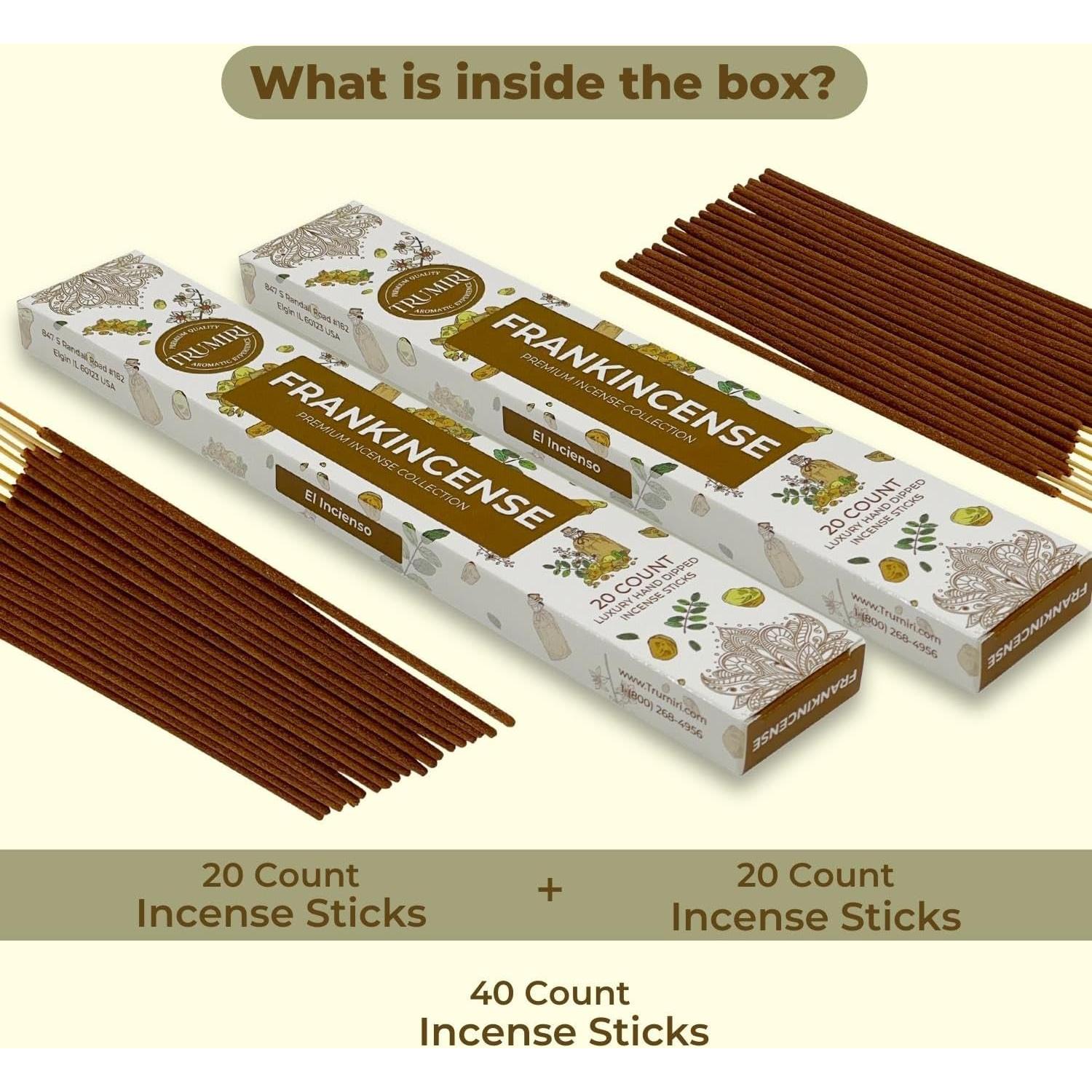 Varitas de Incienso TRUMIRI - Paquete Doble 40 Varitas Aroma Incienso