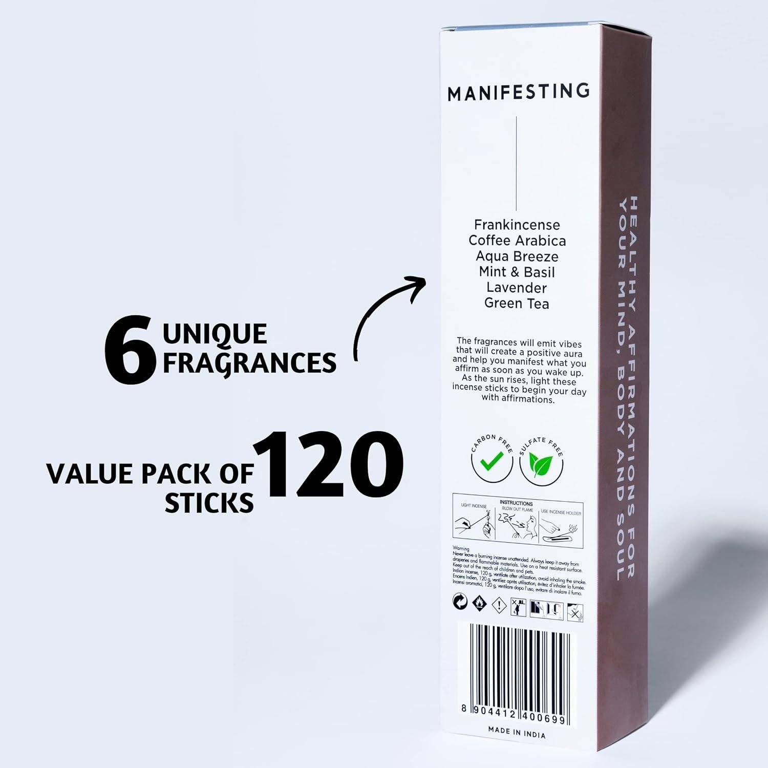 Varitas de Incienso Folkulture - Set de 120 Varitas Aromáticas