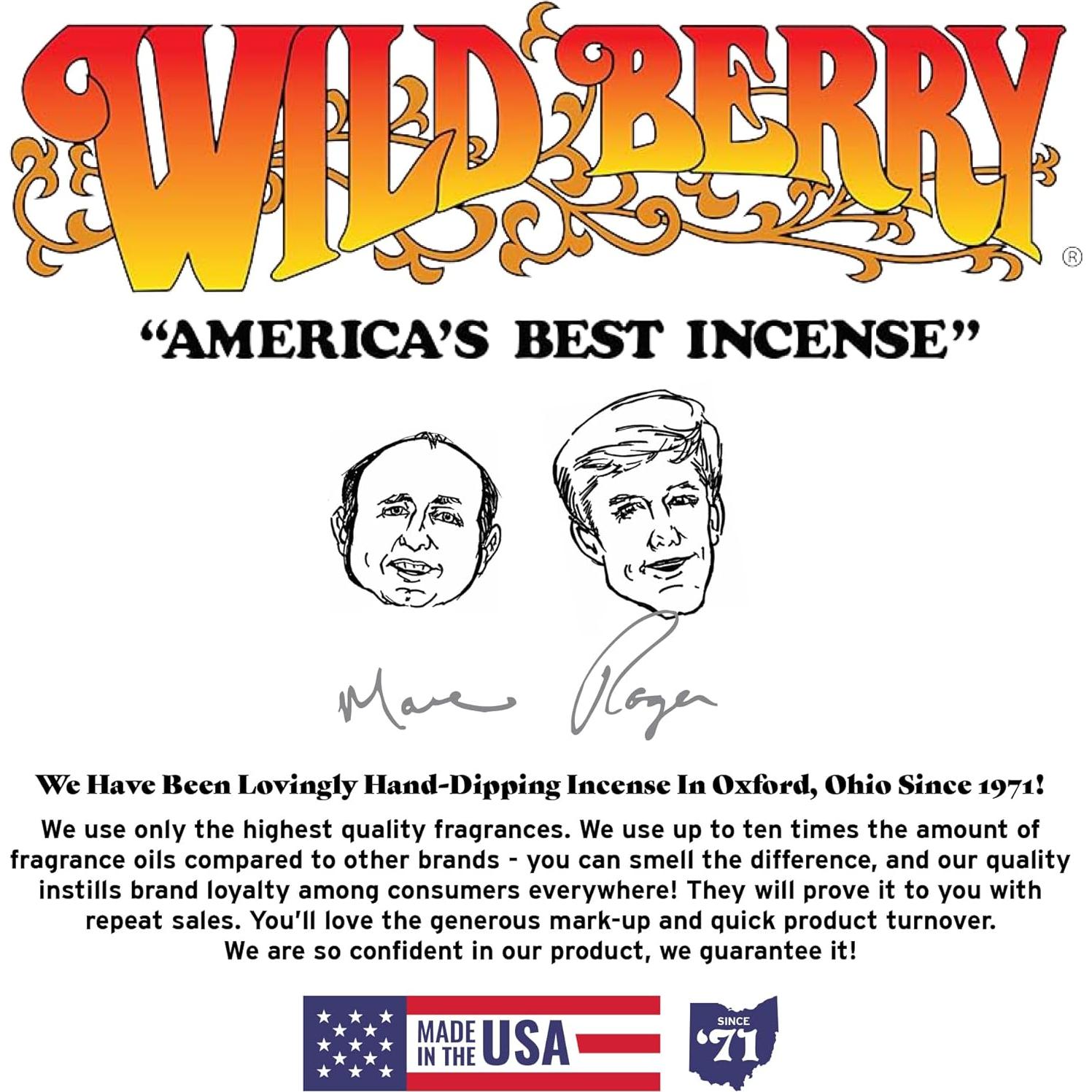 Varitas de Incienso Wild Berry - Aroma Tunecino Exótico - 100 Unidades