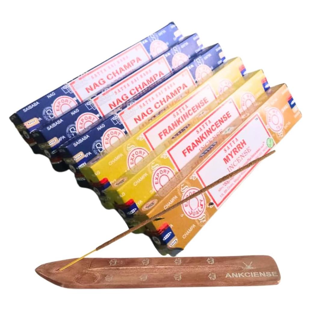 Incienso Satya Nag Champa y Mirra - Paquete de 90 Varillas