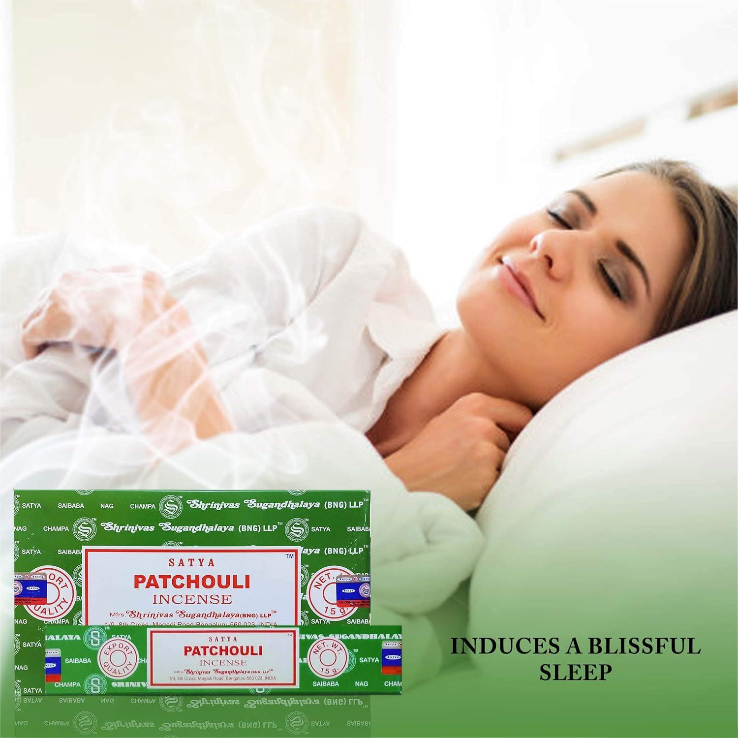 Incienso Satya Nag Champa Pachuli 12 Unidades 15g