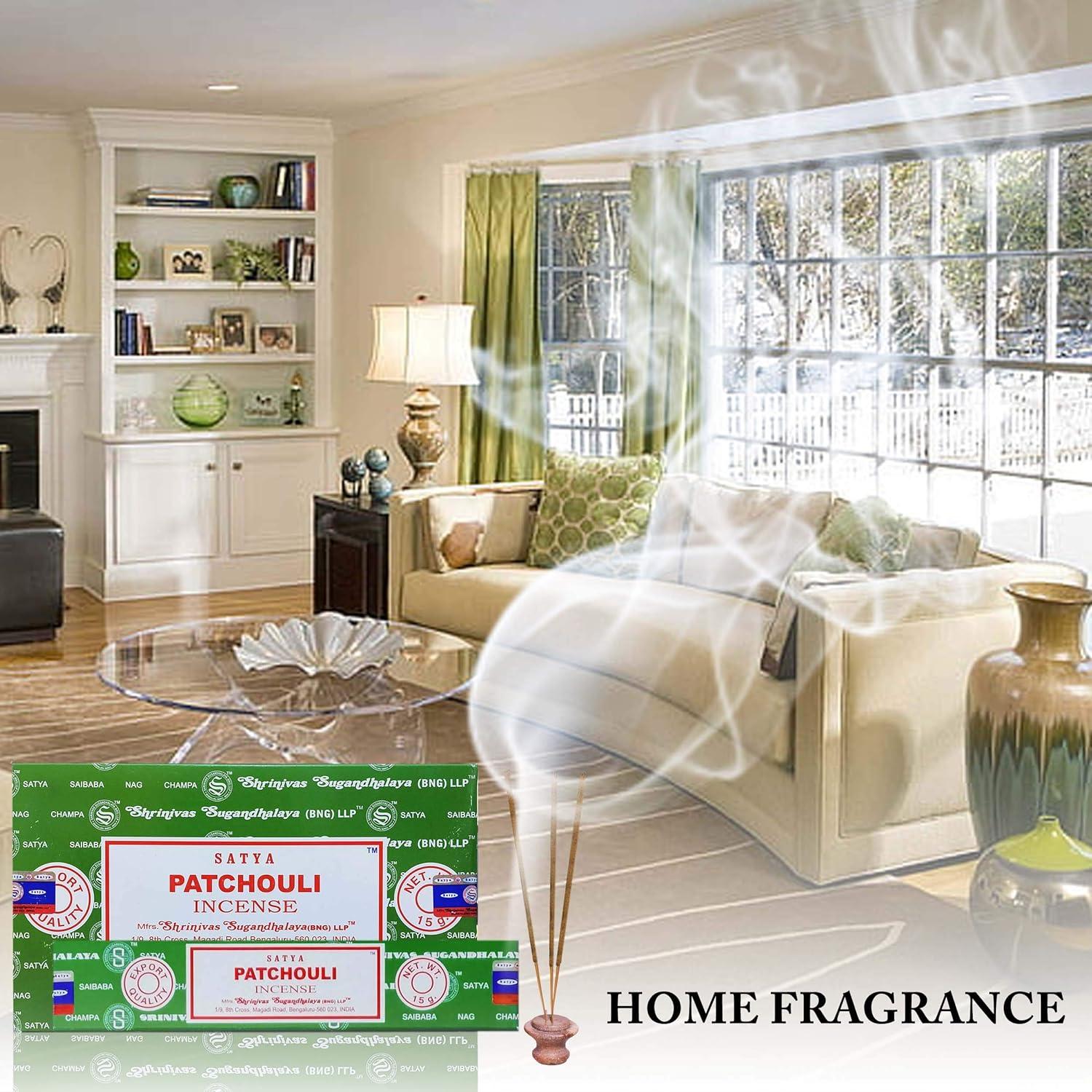 Incienso Satya Nag Champa Pachuli 12 Unidades 15g