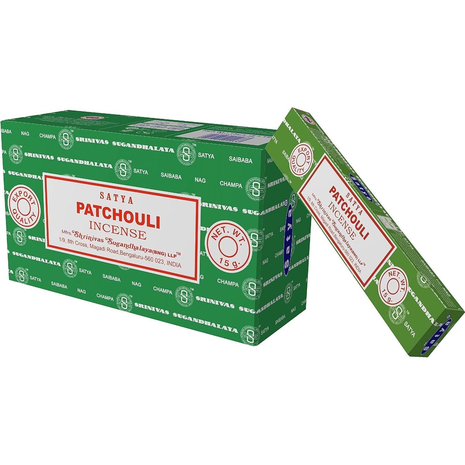Incienso Satya Nag Champa Pachuli 12 Unidades 15g