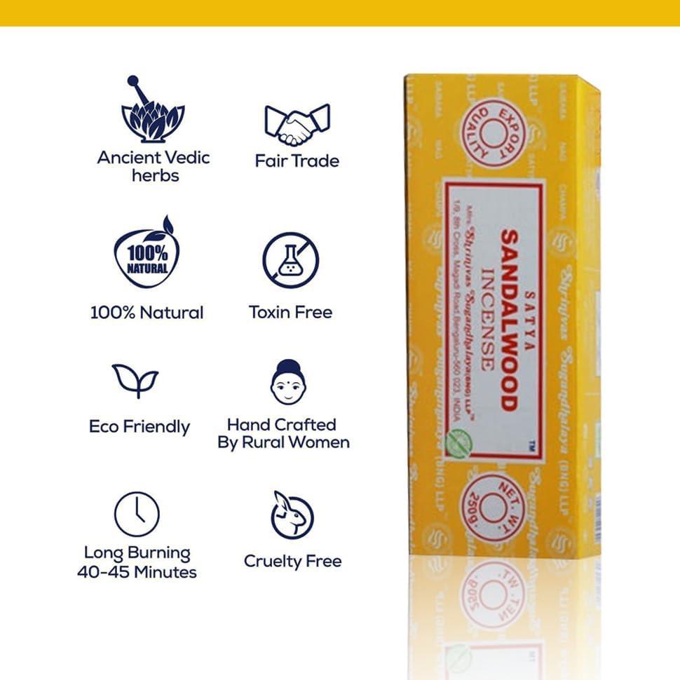 Varitas de Incienso ARO VATIKA Sándalo 250g + Conos Salvia