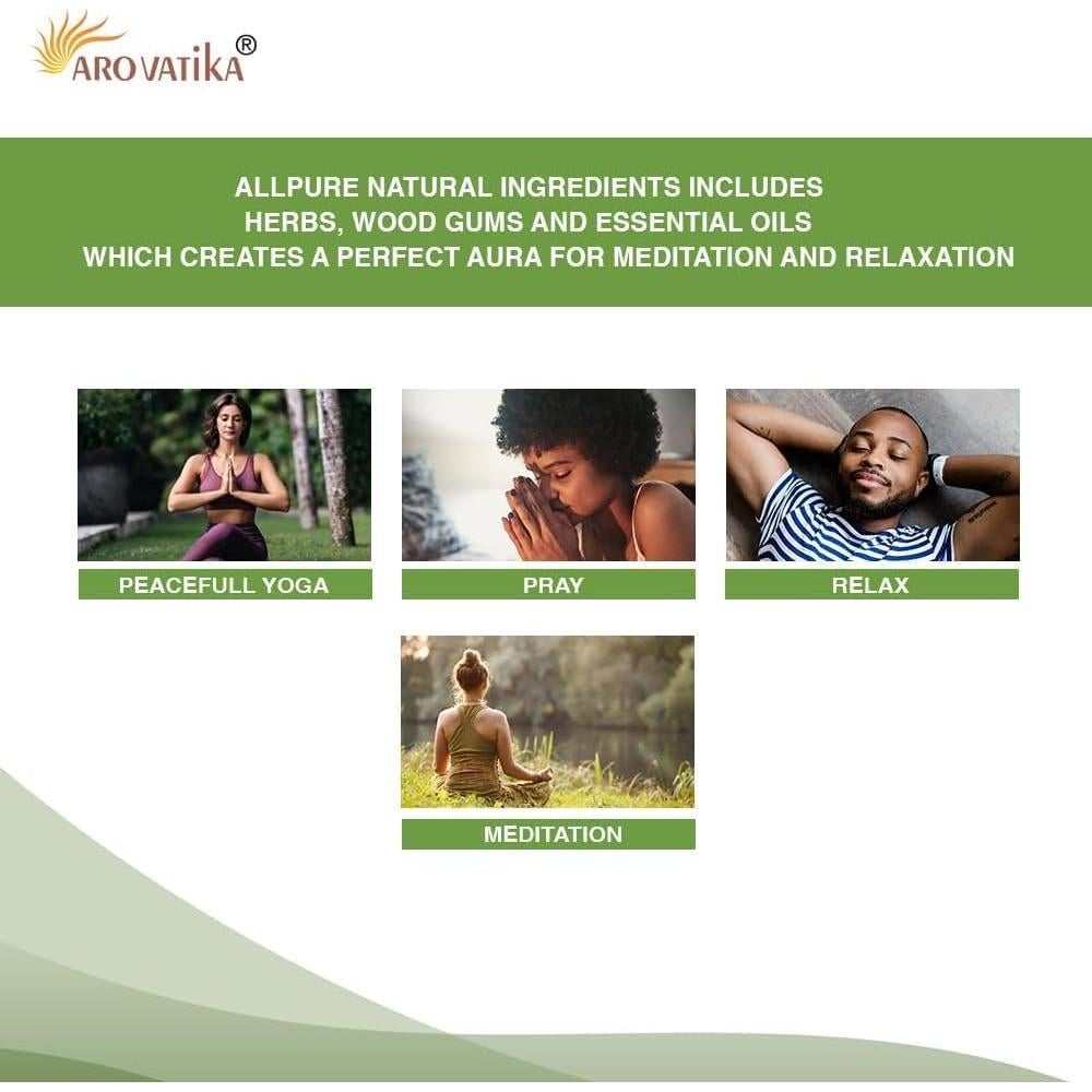 Varitas de Incienso ARO VATIKA Sándalo 250g + Conos Salvia