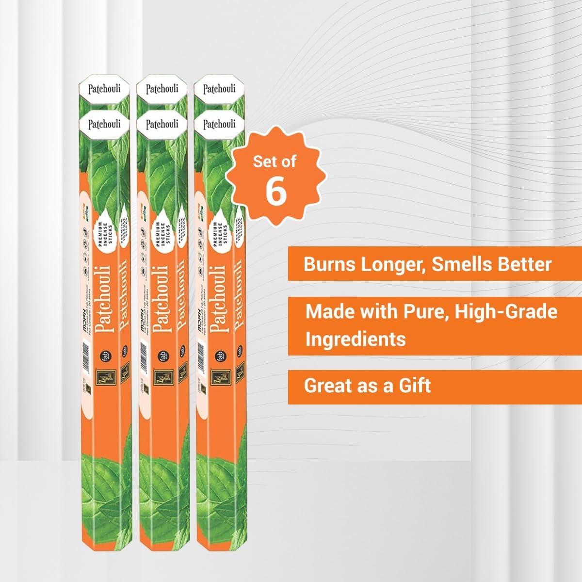 Incienso Natural ZED BLACK Pachulí - 120 Varillas