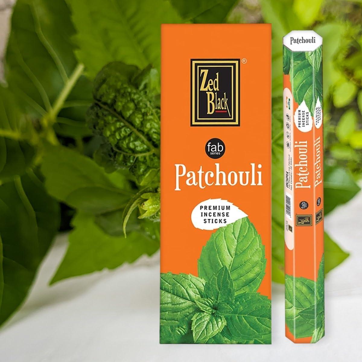 Incienso Natural ZED BLACK Pachulí - 120 Varillas