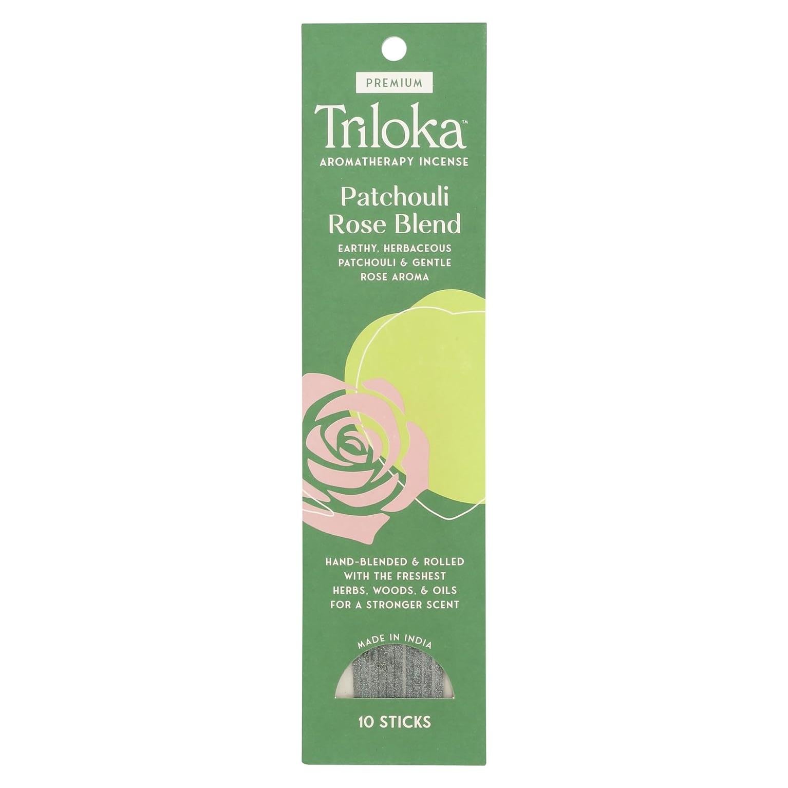 Incienso Triloka Patchouli Rosa - 10 Varitas Naturales
