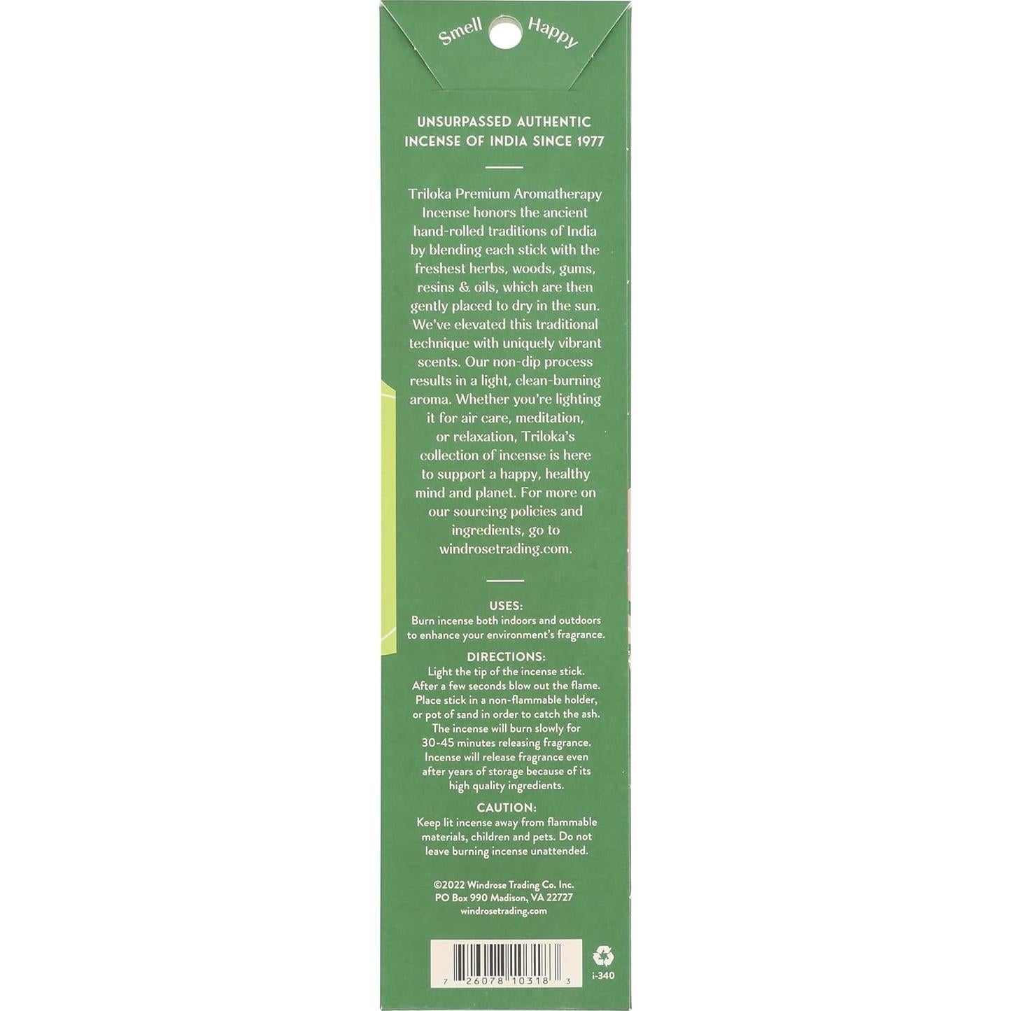 Incienso Triloka Patchouli Rosa - 10 Varitas Naturales