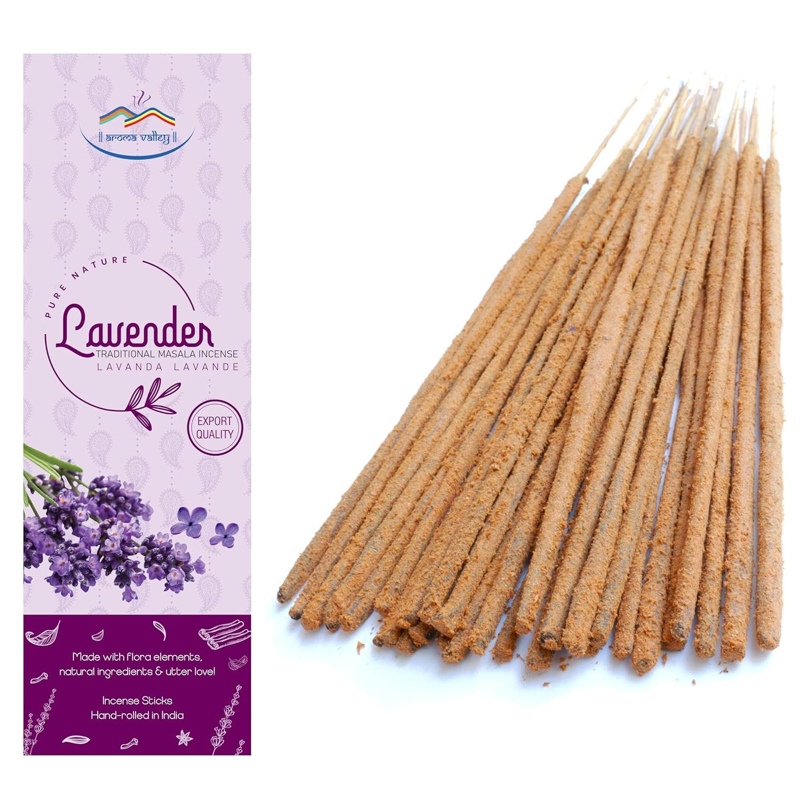 Varitas de Incienso Natural Aroma Valley Lavanda 50g