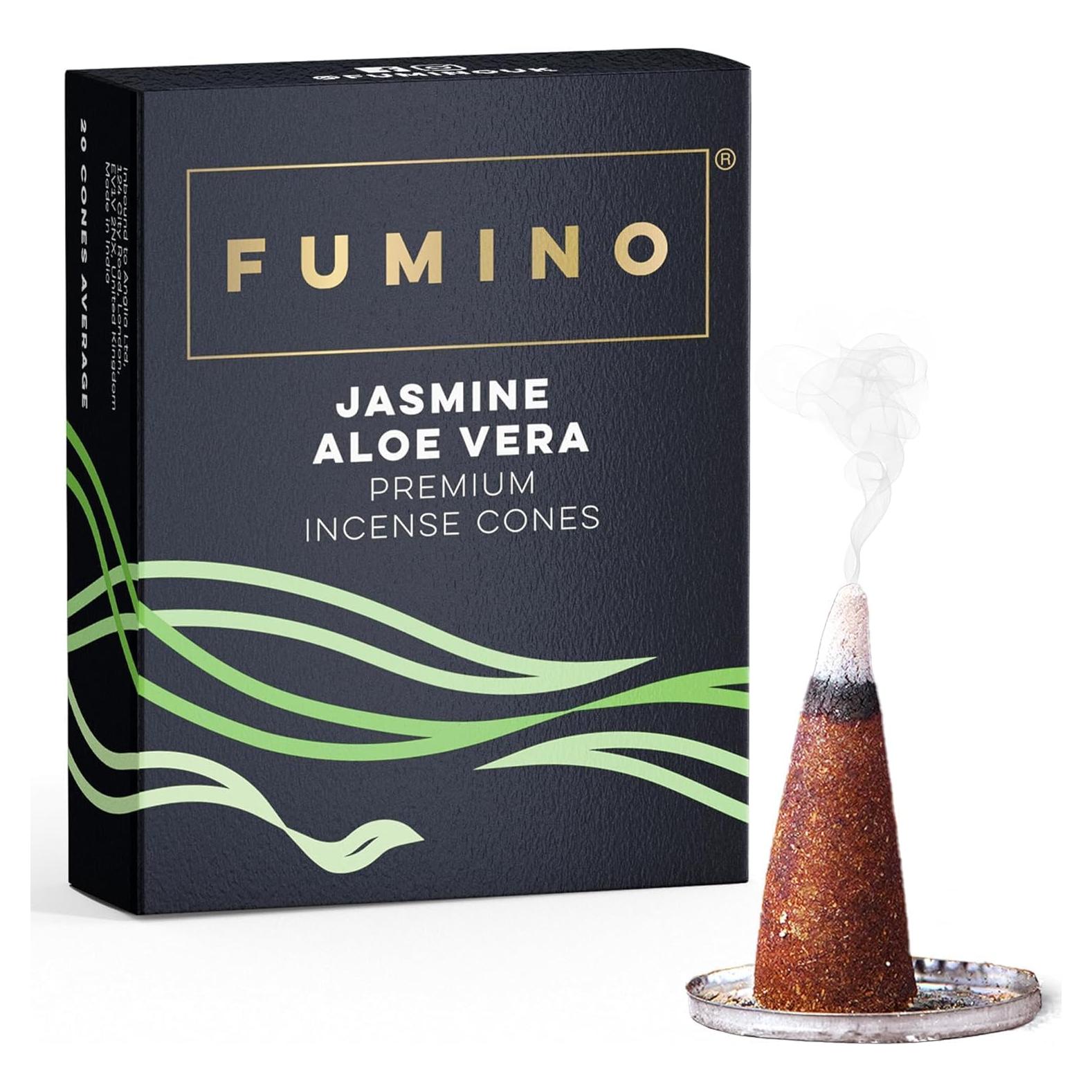 Incienso de Conos Fumino Aloe Vera de Jazmín 20 Unidades