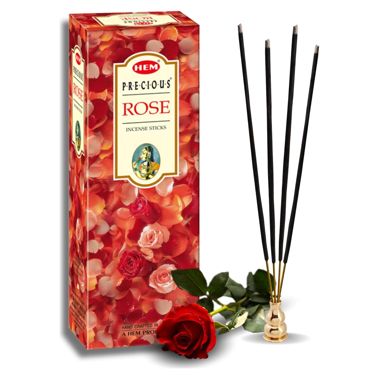 Incienso Hem Rosa Preciosa 120 Varitas Natural Aromaterapia