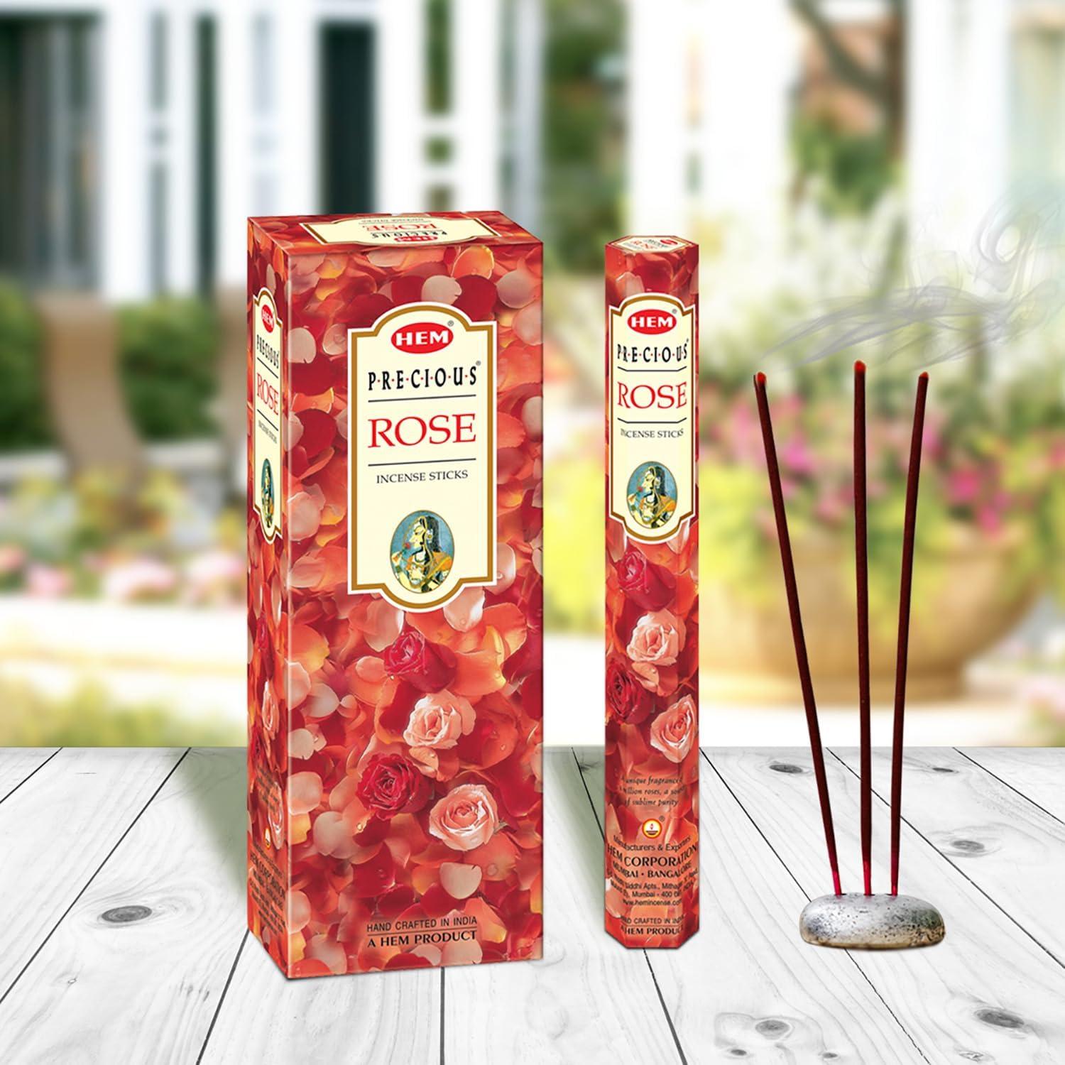 Incienso Hem Rosa Preciosa 120 Varitas Natural Aromaterapia