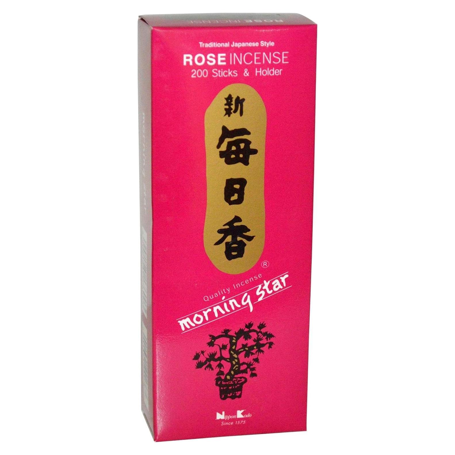 Incienso Nippon Kodo Morning Star Rosa 200 Varillas con Soporte