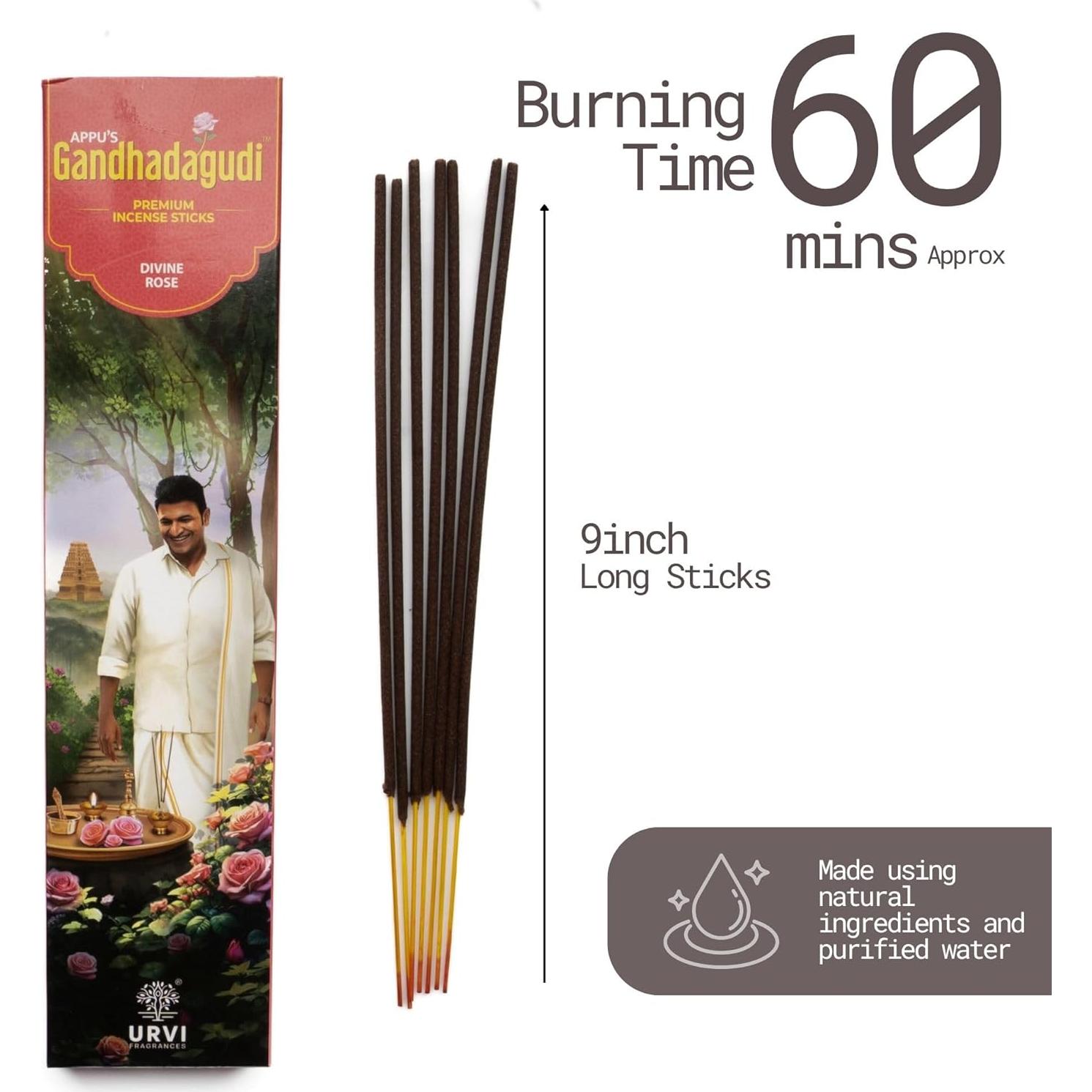 Incienso APPU'S Rosa Divina 100 g - Hecho a Mano, Ecológico