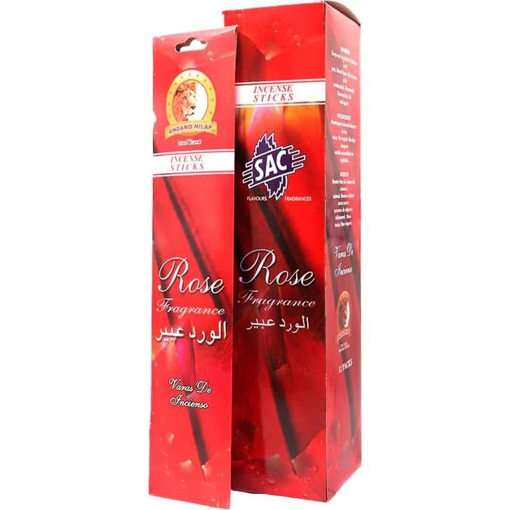 Incienso de Rosa SAC - Paquete de 6 Varitas Aromáticas