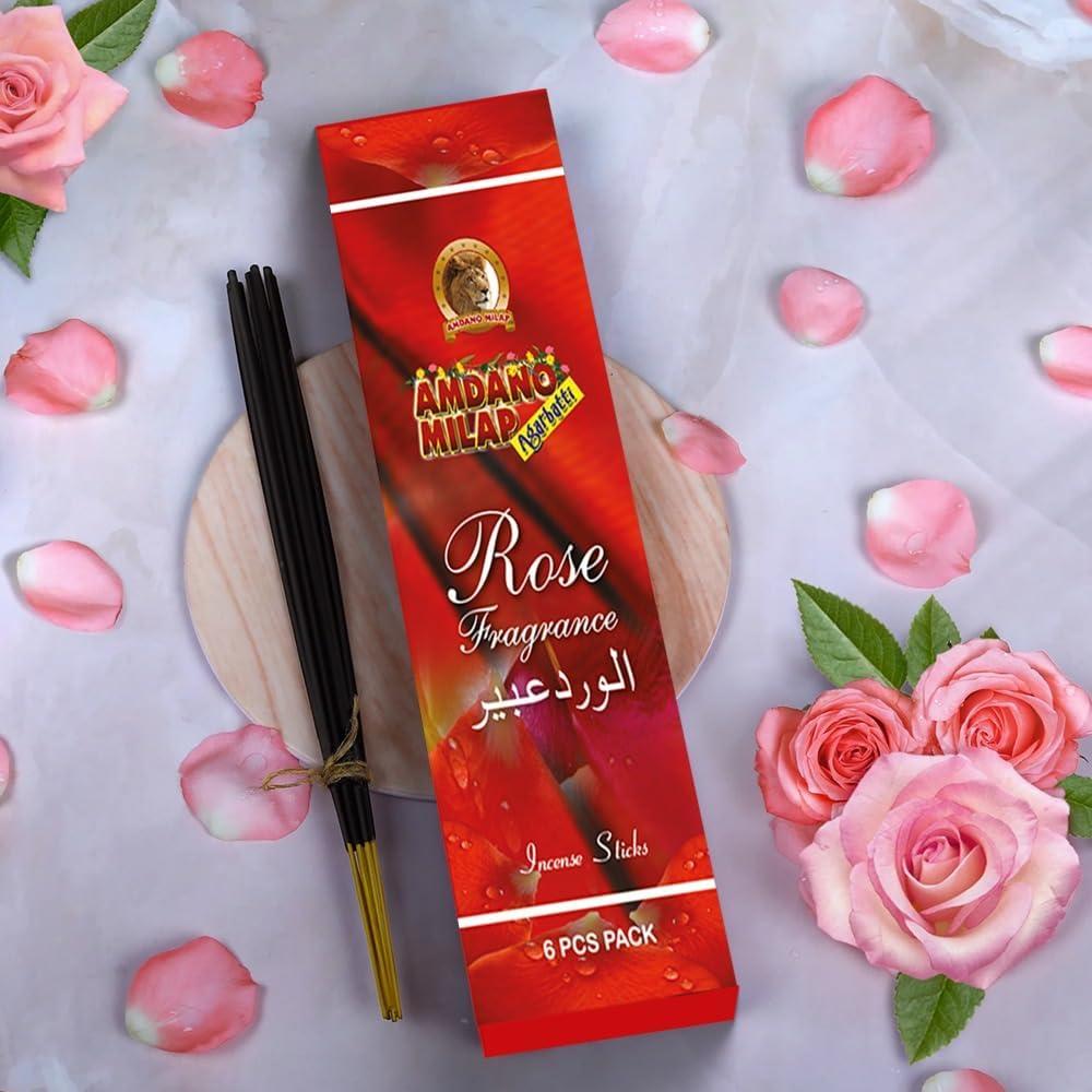 Incienso de Rosa SAC - Paquete de 6 Varitas Aromáticas