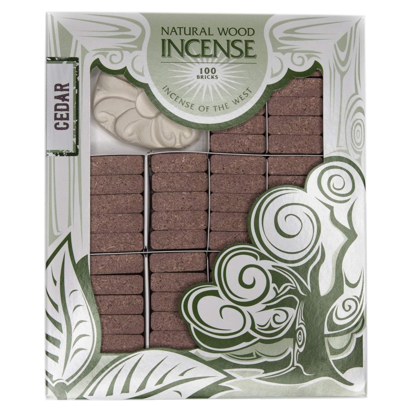 Incienso de Santa Fe - Ladrillos de Madera de Cedro 100 Unidades