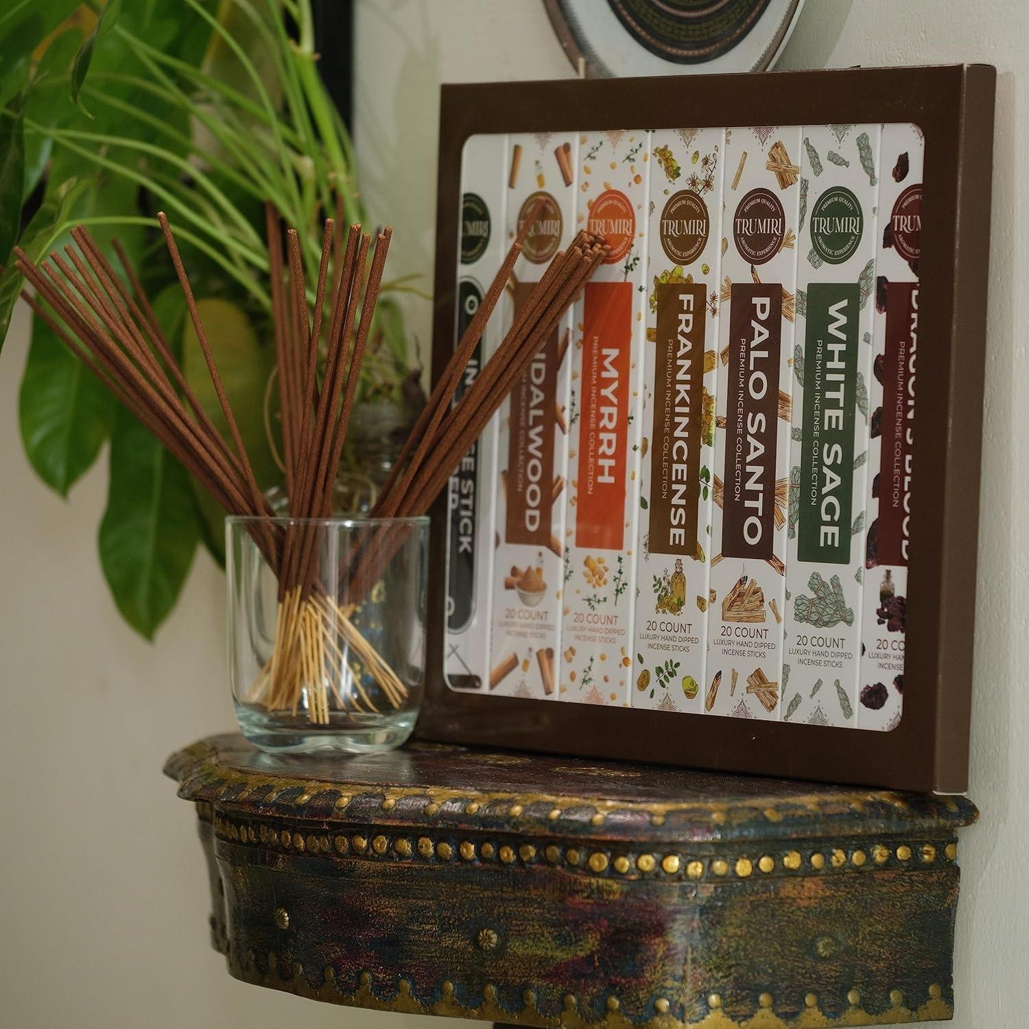 Paquete de 120 Varitas de Incienso TRUMIRI - Salvia, Palo Santo, Sándalo