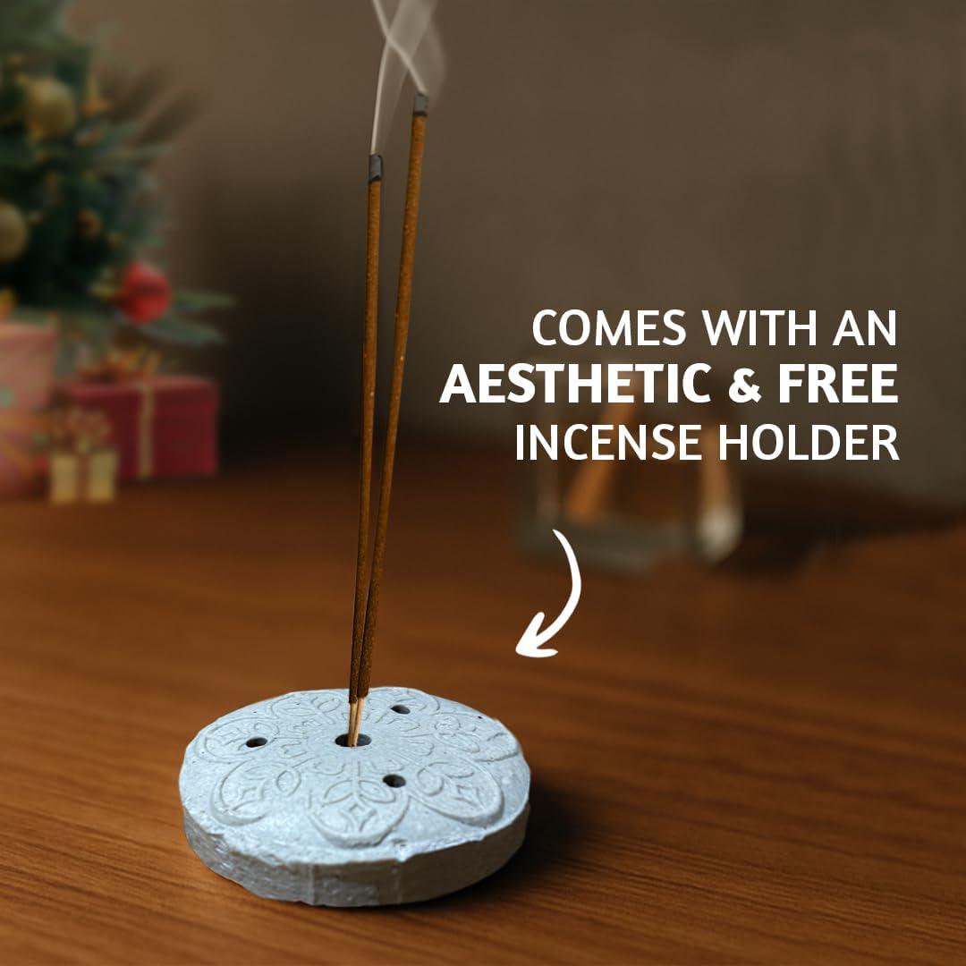 Set de 120 Varitas de Incienso Folkulture con Soporte - Canela y Naranja