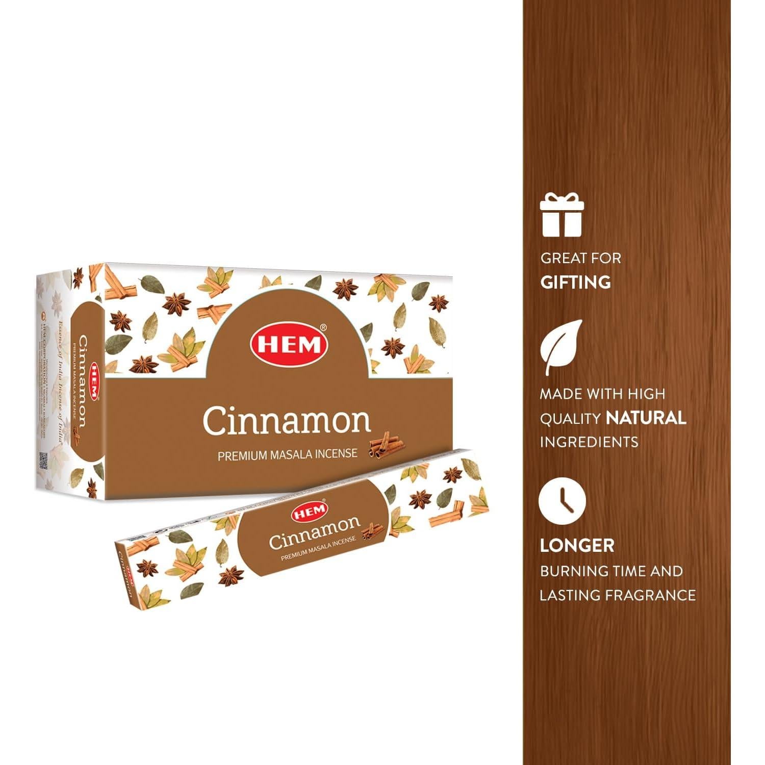 Palitos de Incienso HEM Canela Masala - 12 Paquetes 15g