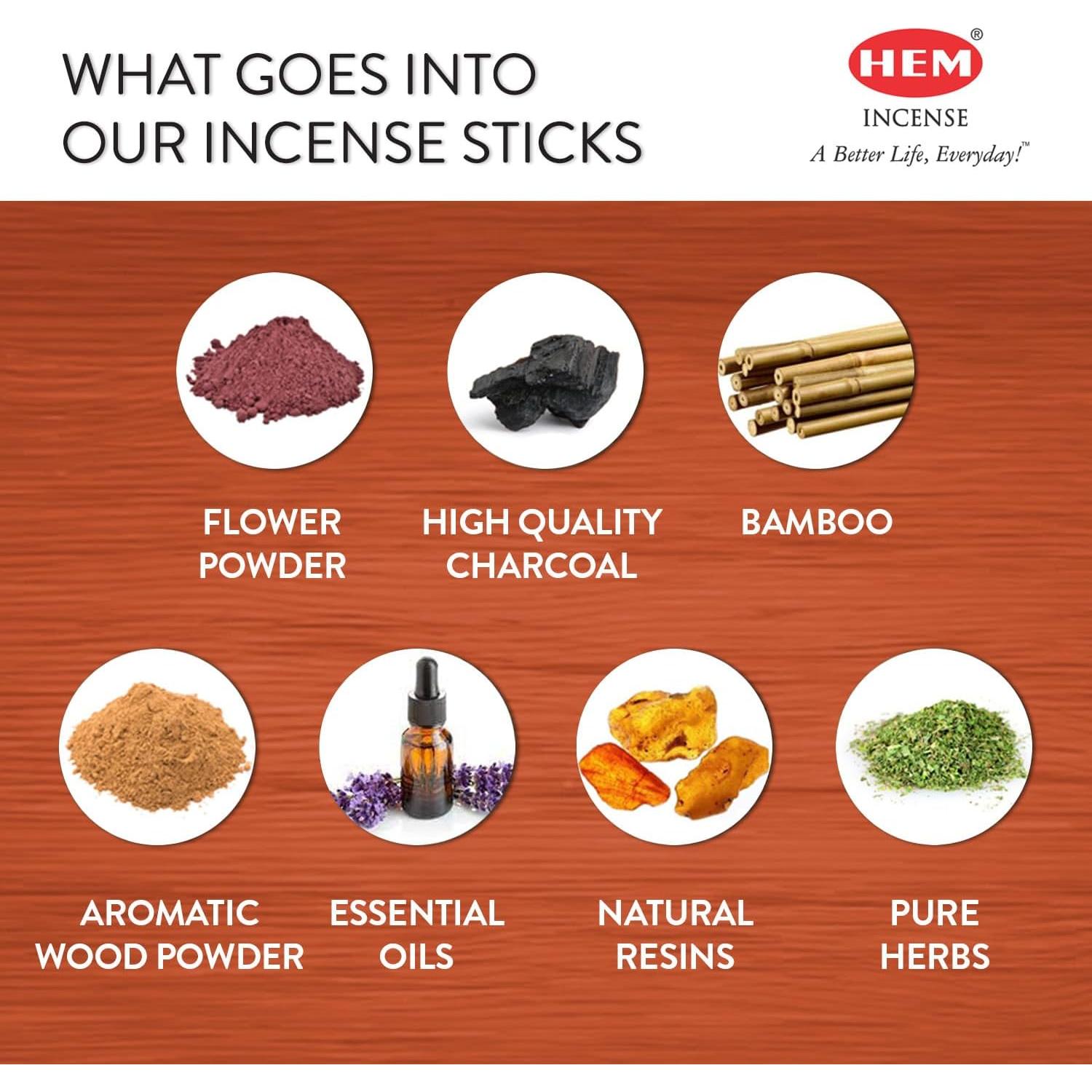 Varitas de Incienso HEM Manzana con Canela 120 Unidades 23 cm