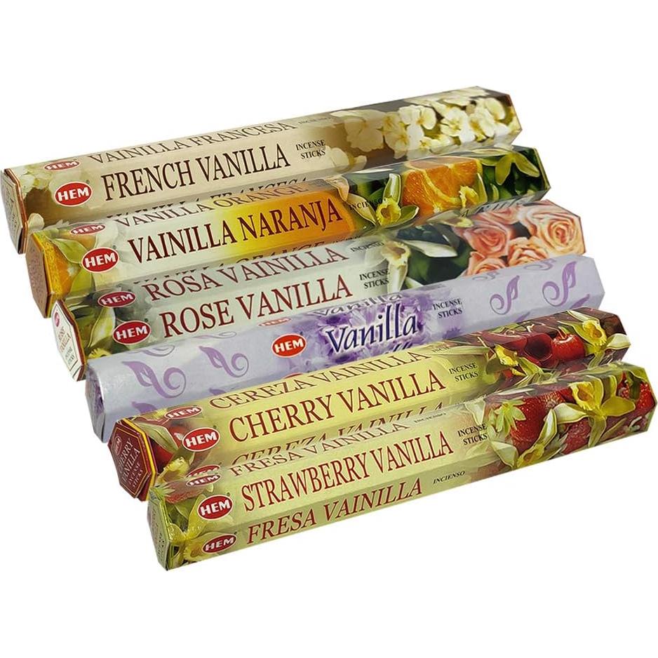 Paquete de Varitas de Incienso Hem Vainilla + Soporte TRUMIRI