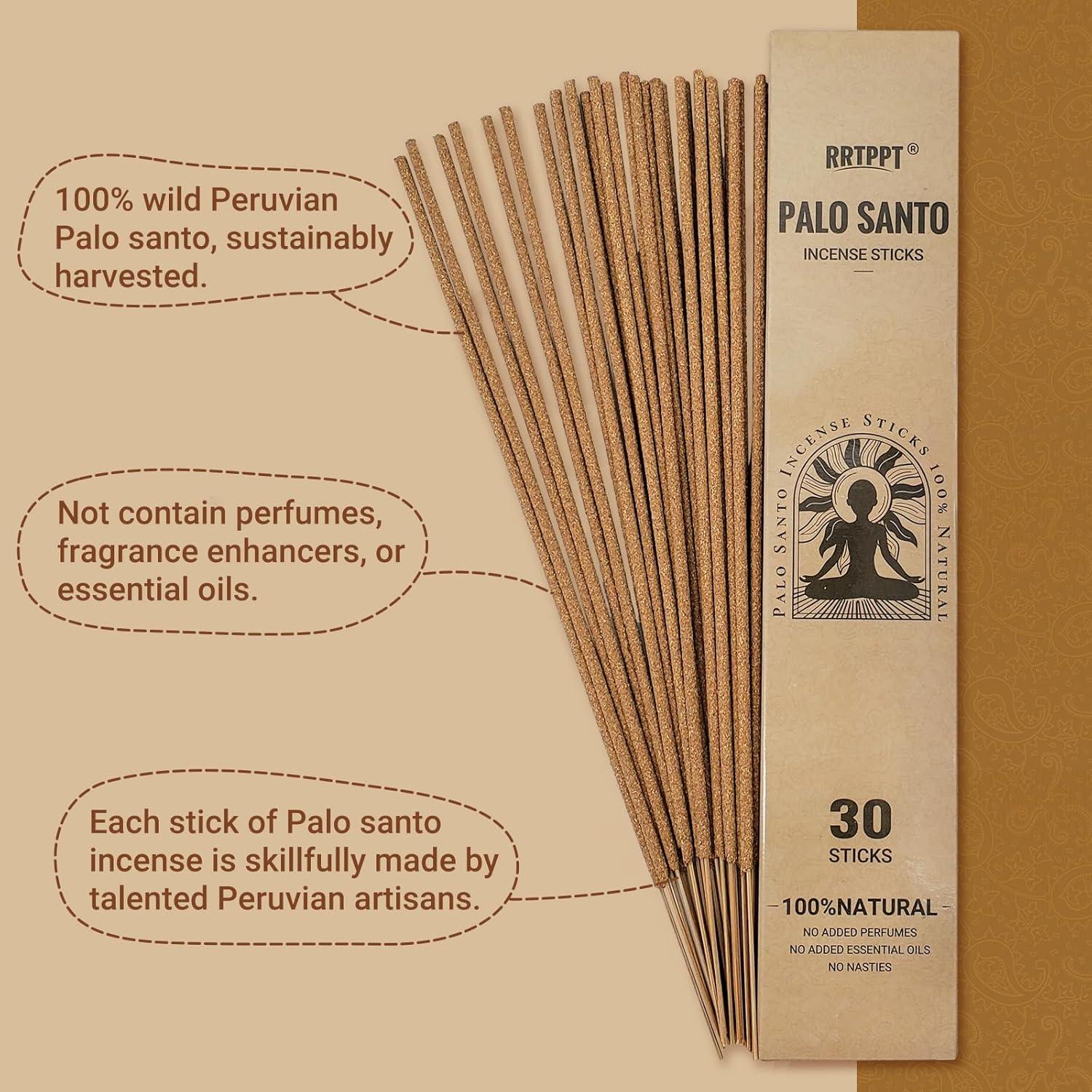 Varitas de Incienso Palo Santo RRTPPT 30 Unidades 100% Natural