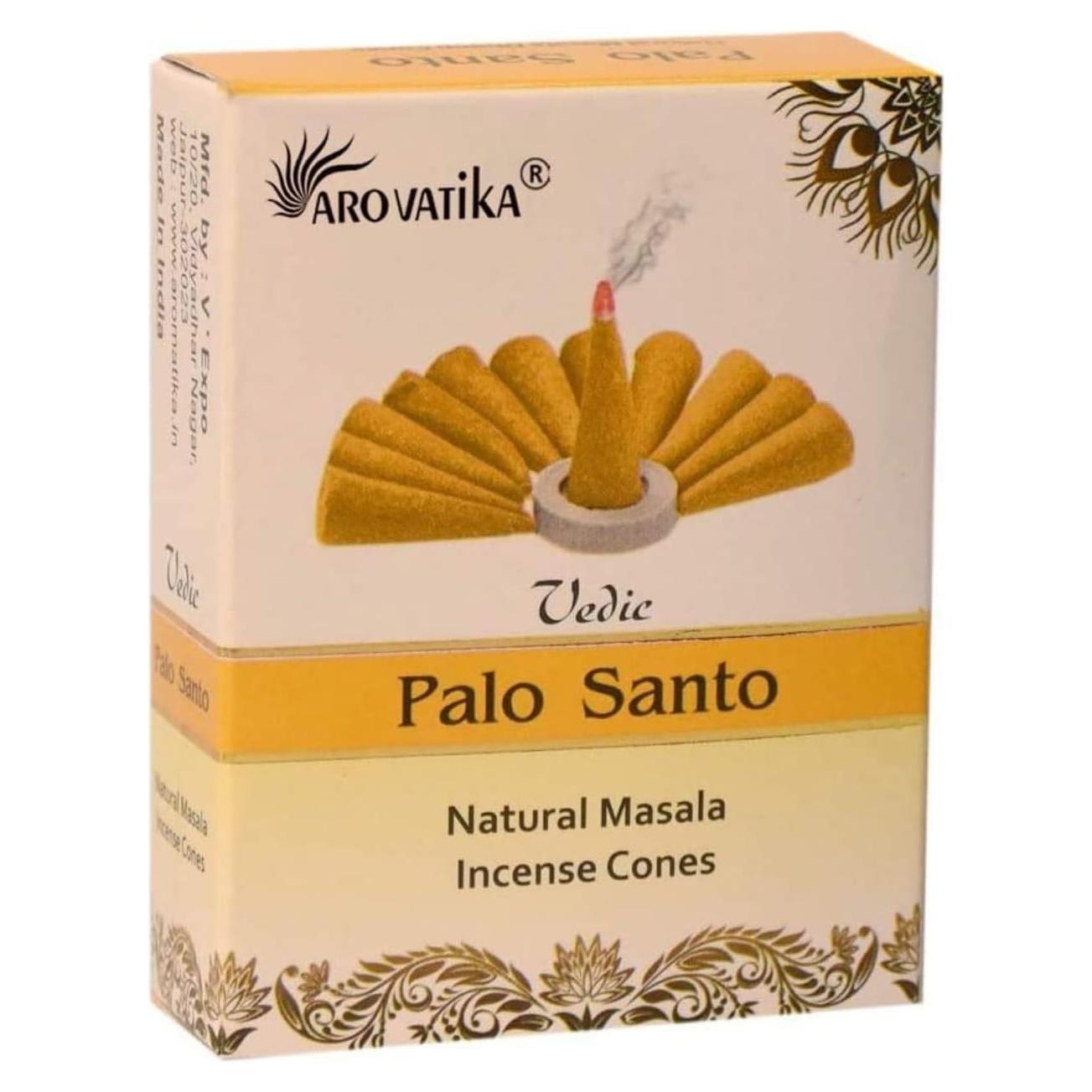 Conos de Incienso ARO VATIKA Palo Santo Védico 120 Unidades