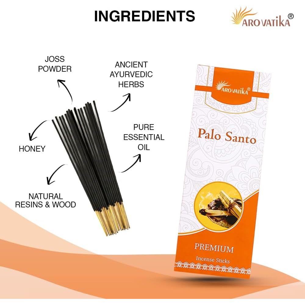 Incienso ARO VATIKA Palo Santo 120 Varitas 22.86 cm