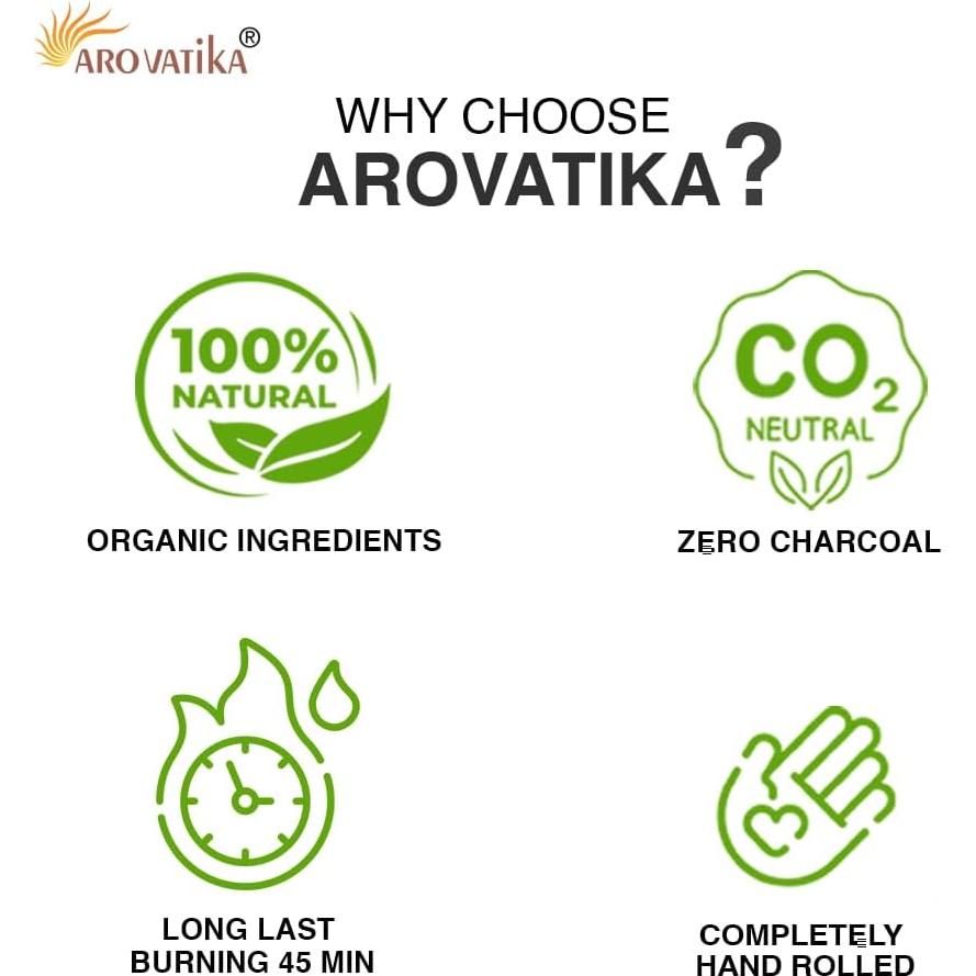 Incienso ARO VATIKA Palo Santo 120 Varitas 22.86 cm