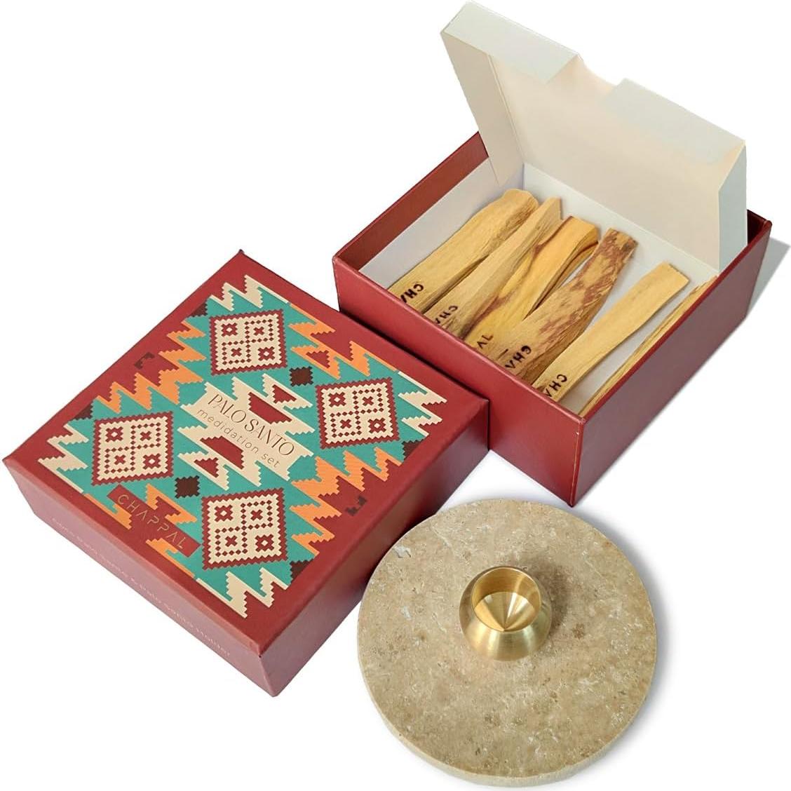 Juego de Meditación Chappal - 6 Palos de Palo Santo Natural
