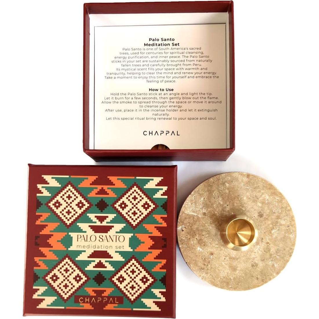 Juego de Meditación Chappal - 6 Palos de Palo Santo Natural