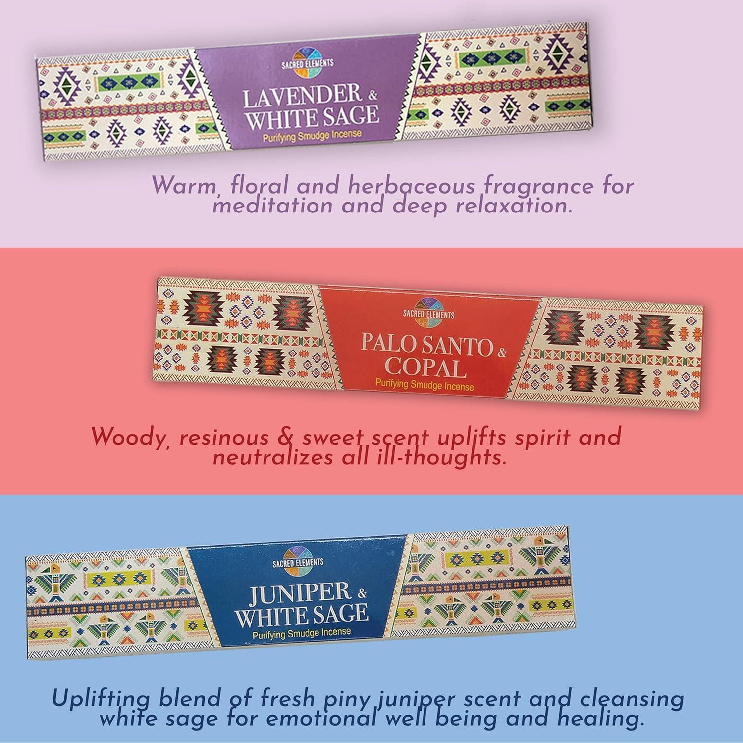 Paquete de 6 Inciensos Masala HEM - Salvia, Palo Santo y Más