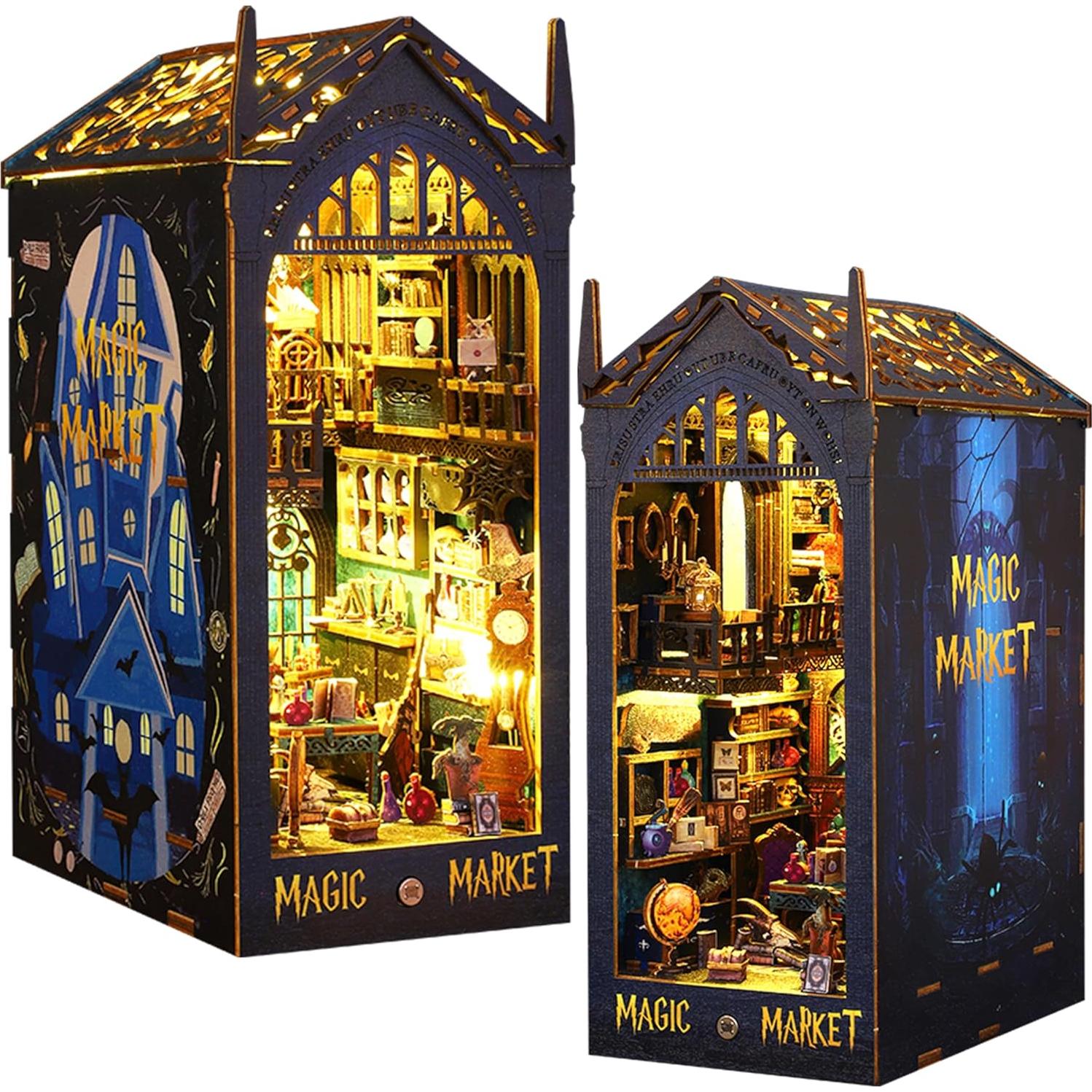 Kit de Miniaturas ISSEVE Rincón de Libros DIY con Luz