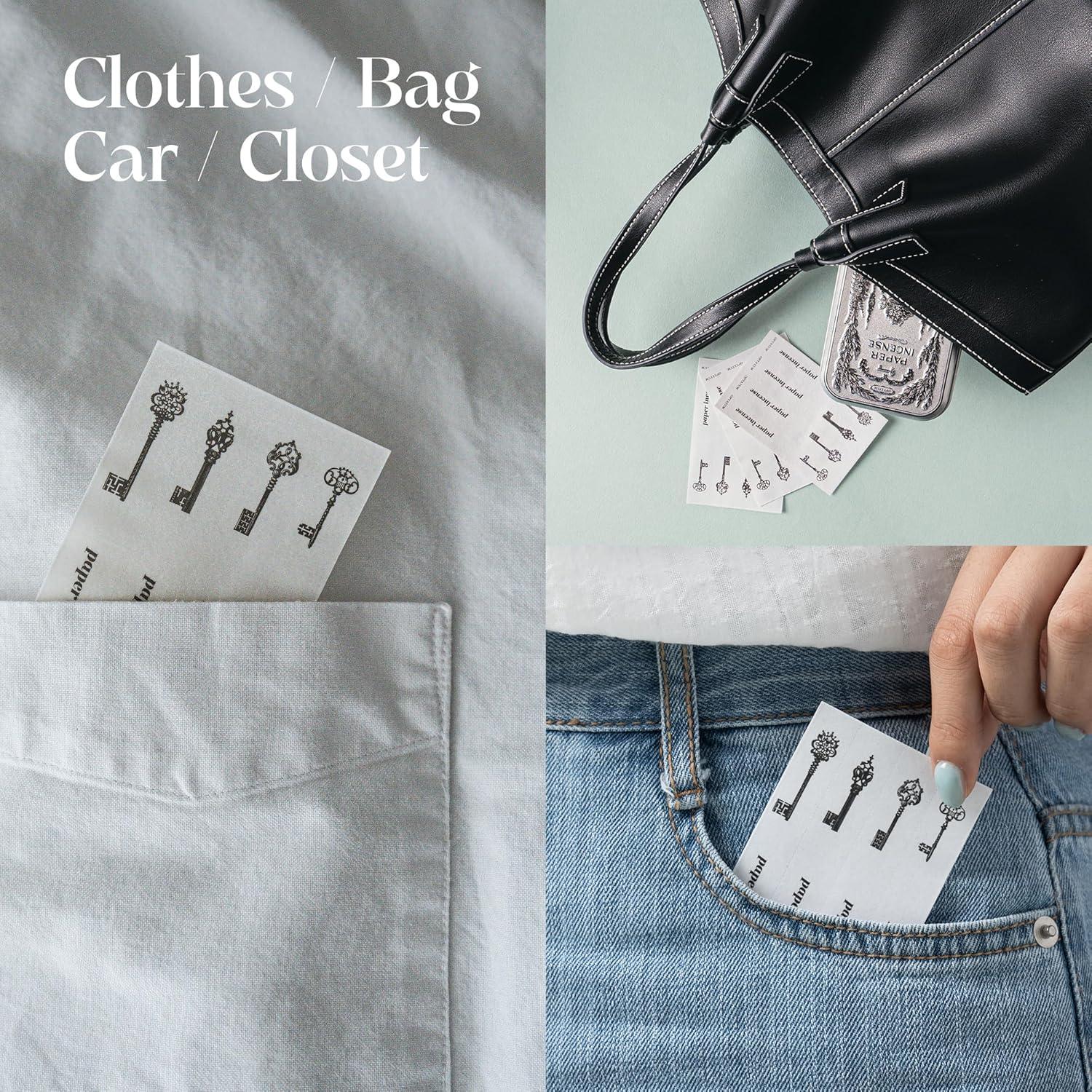 Incienso de Papel OPTATUM 48 Piezas Marrón Ámbar Aromaterapia