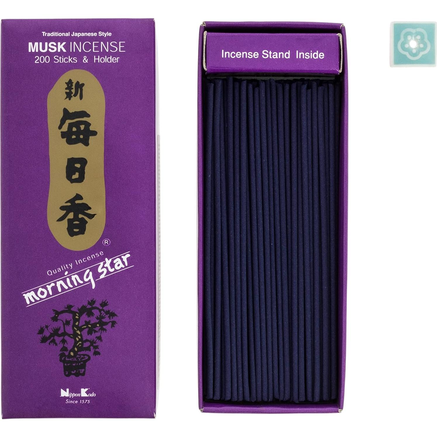Incienso Morning Star Musgo Nippon Kodo 200 Varillas