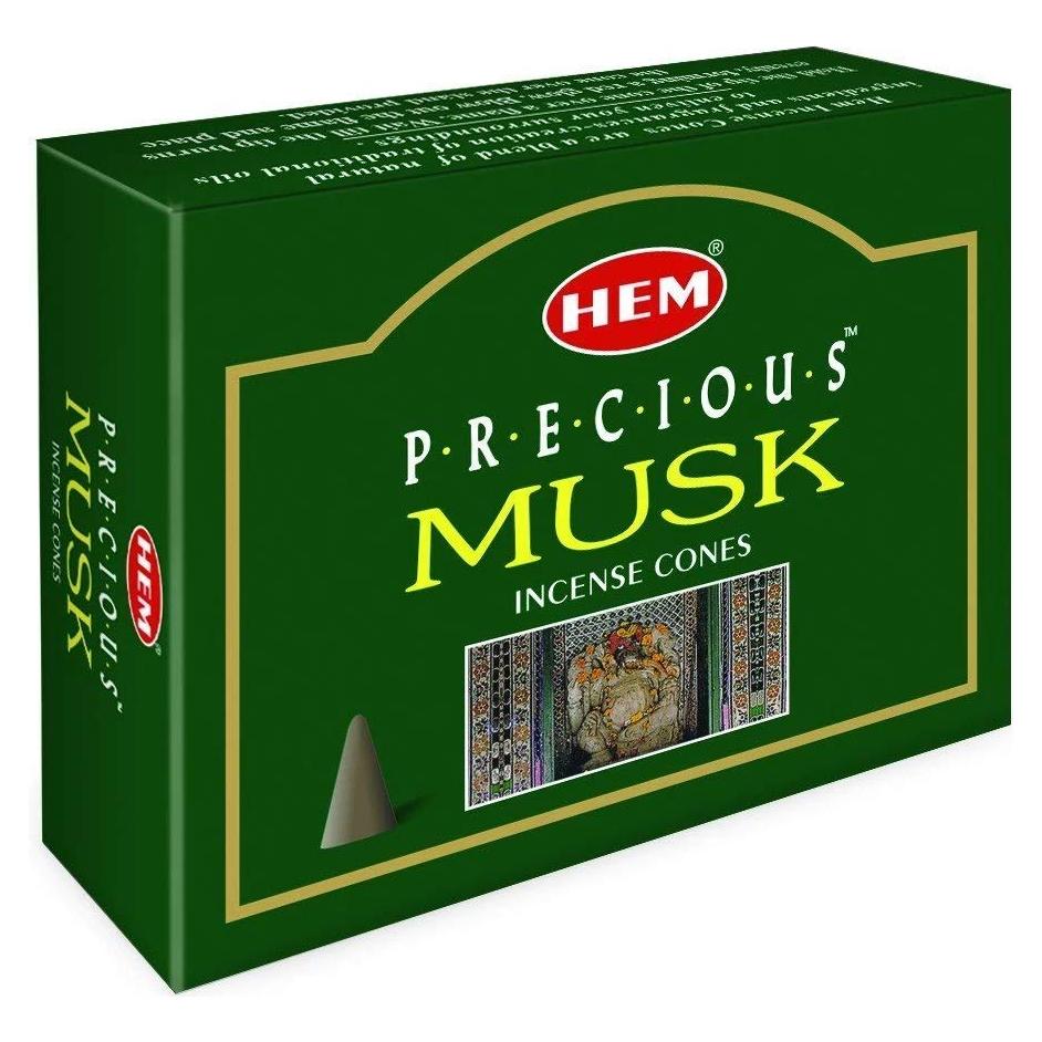 Incienso HEM Musk - 12 Cajas con 10 Conos Cada Una