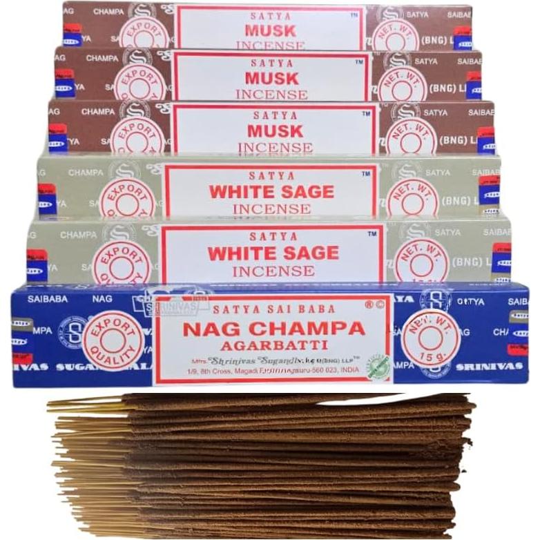 Incienso Satya 3 Fragancias con Soporte ANKCIENSE - 90 Varitas